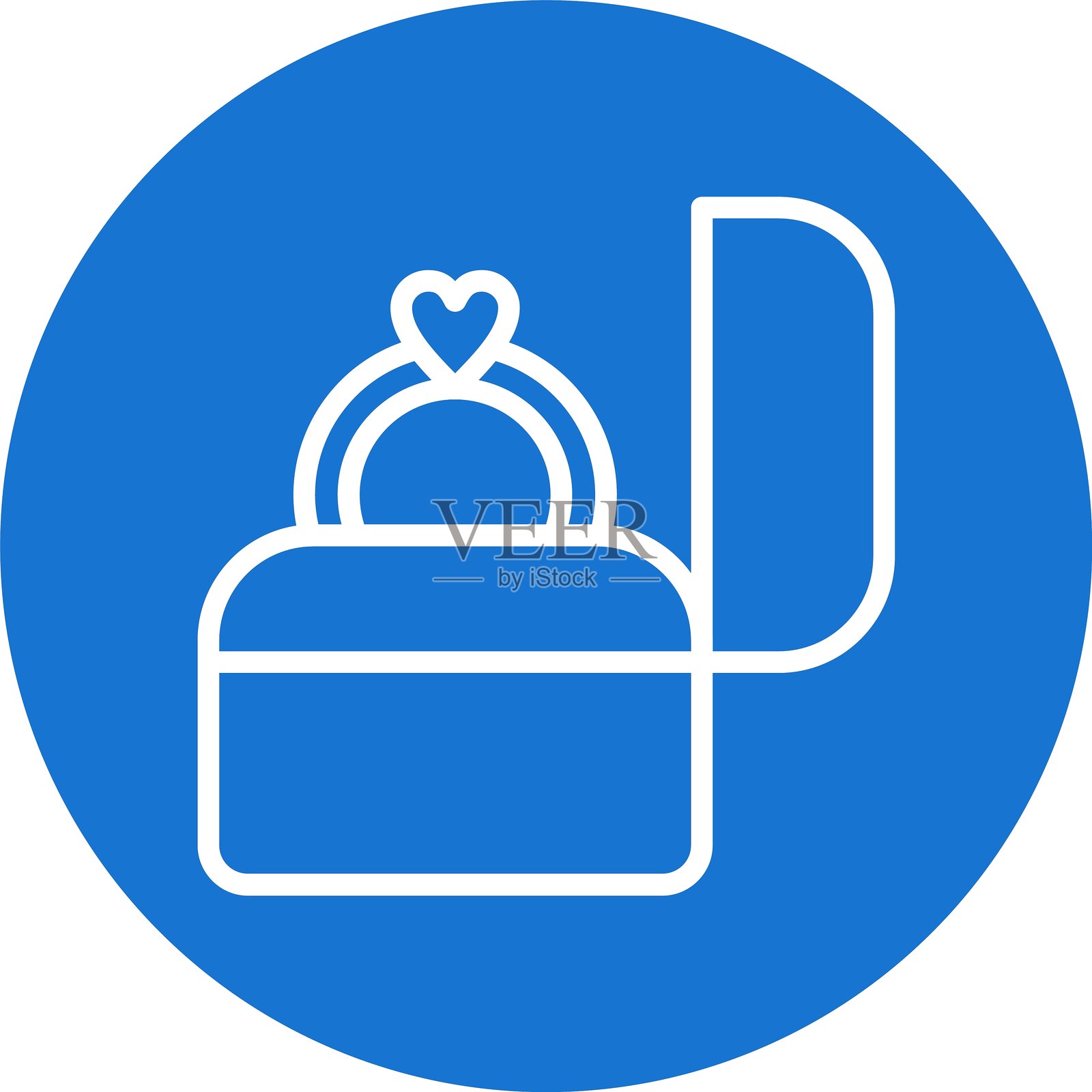 彩色线条婚礼戒指圆圈插画图片素材