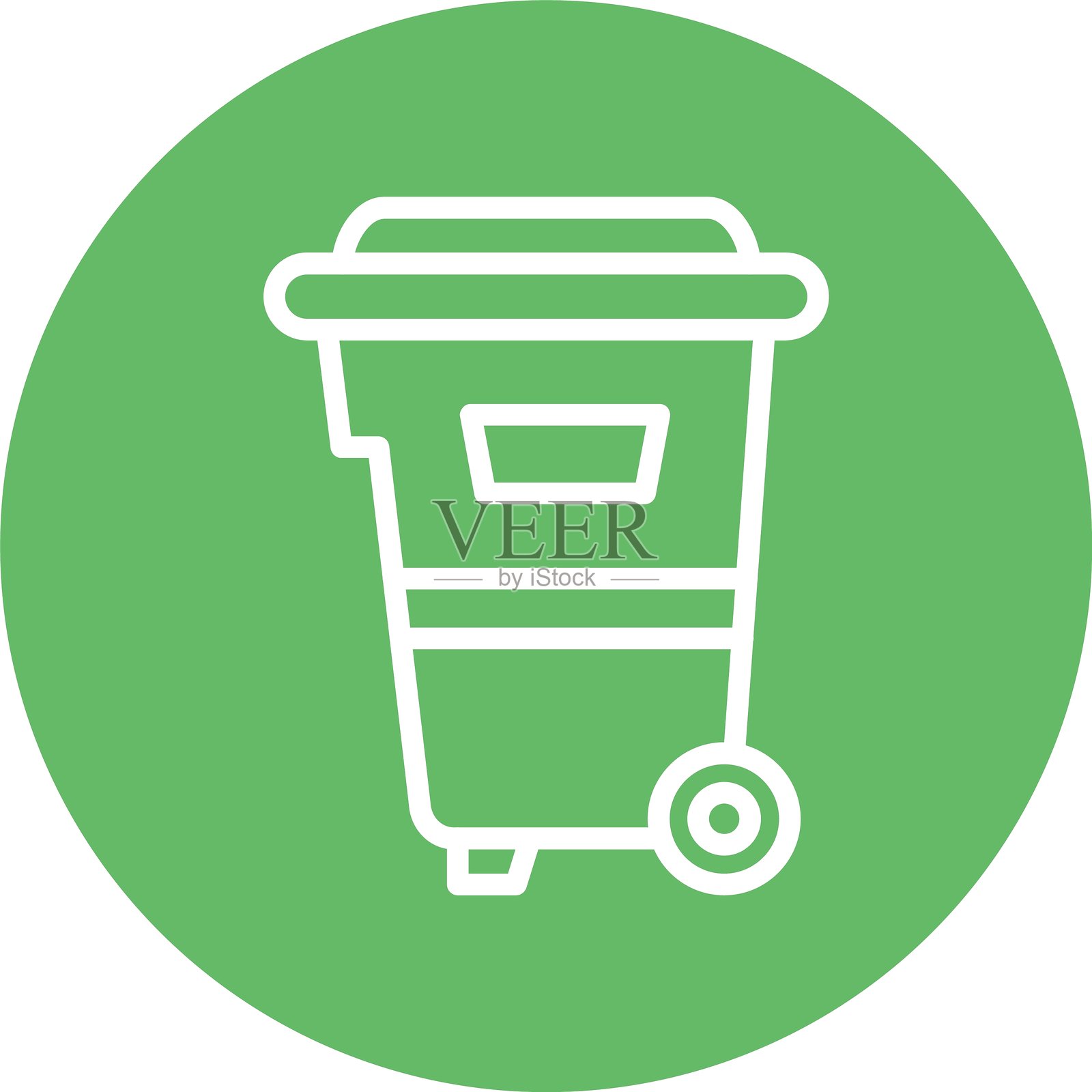 垃圾线彩色圆圈插画图片素材