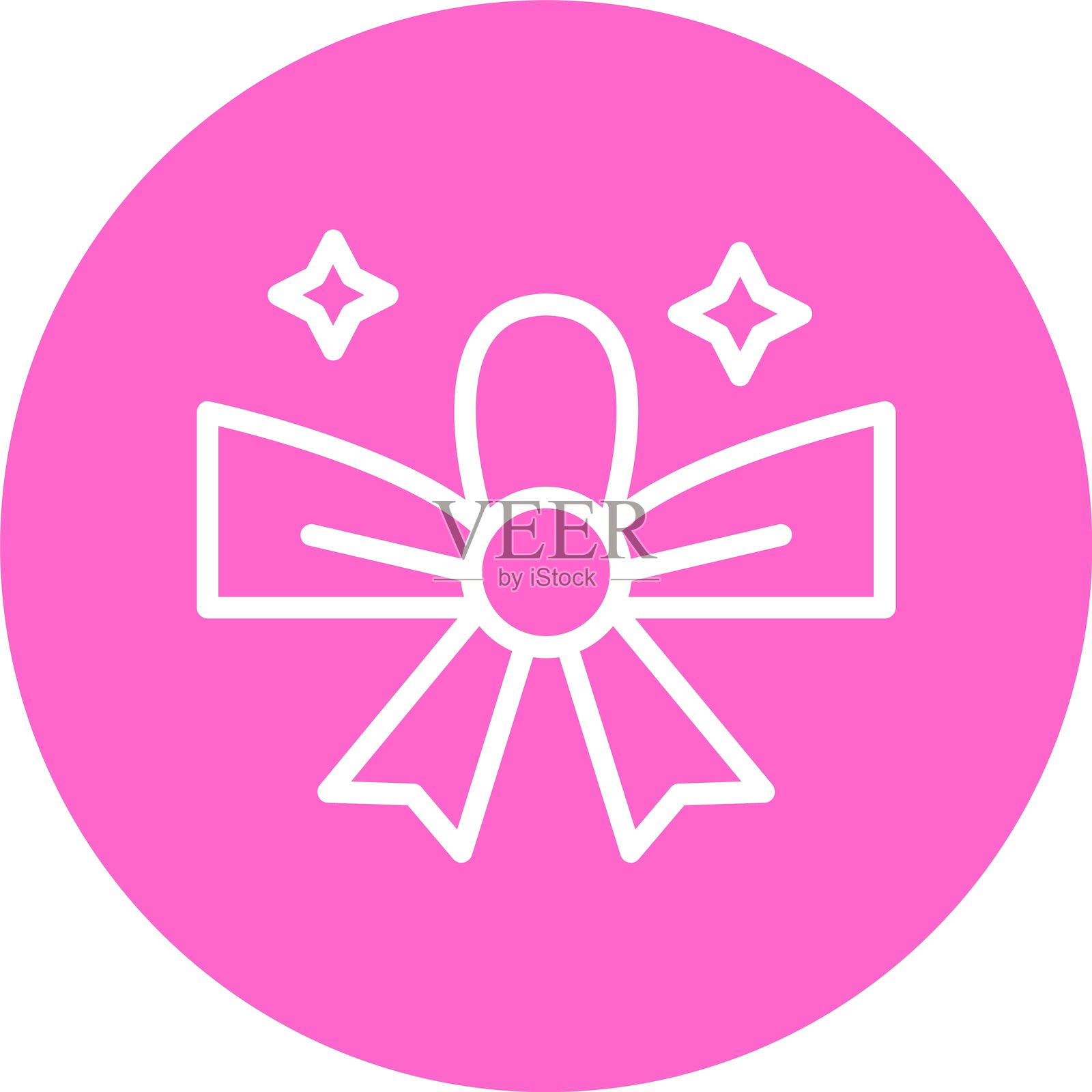 领结线多彩圆圈插画图片素材