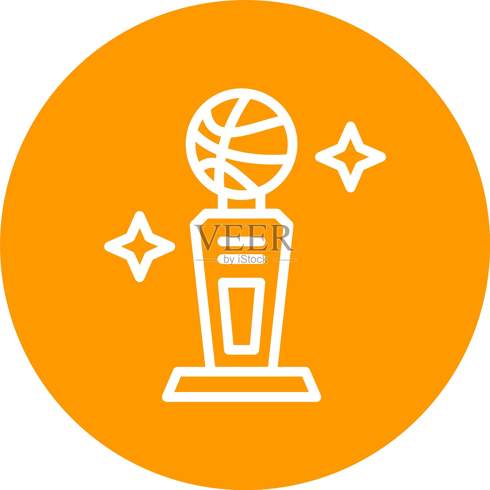 彩色圆圈奖项线条插画图片素材