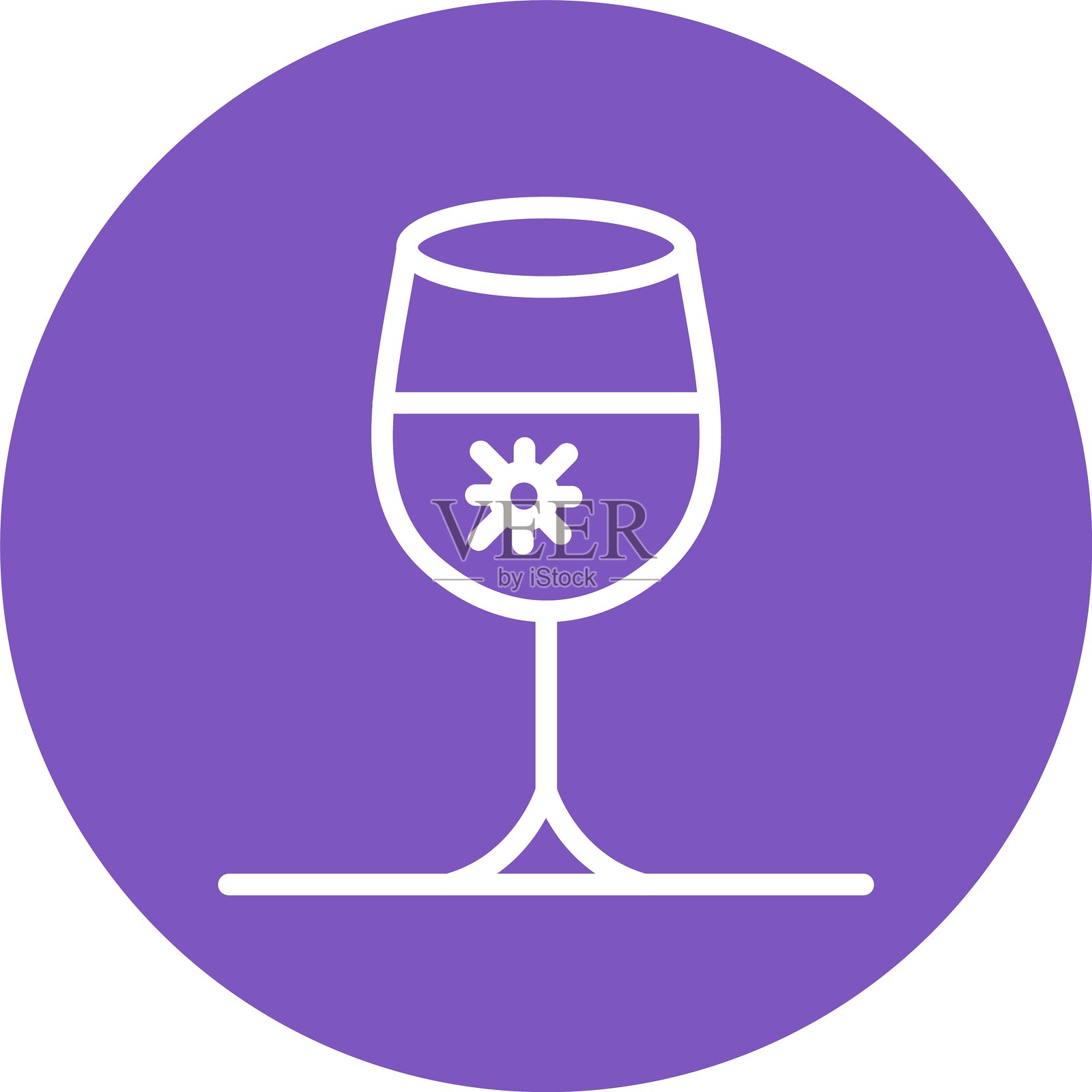 彩色圆圈餐具线条插画图片素材