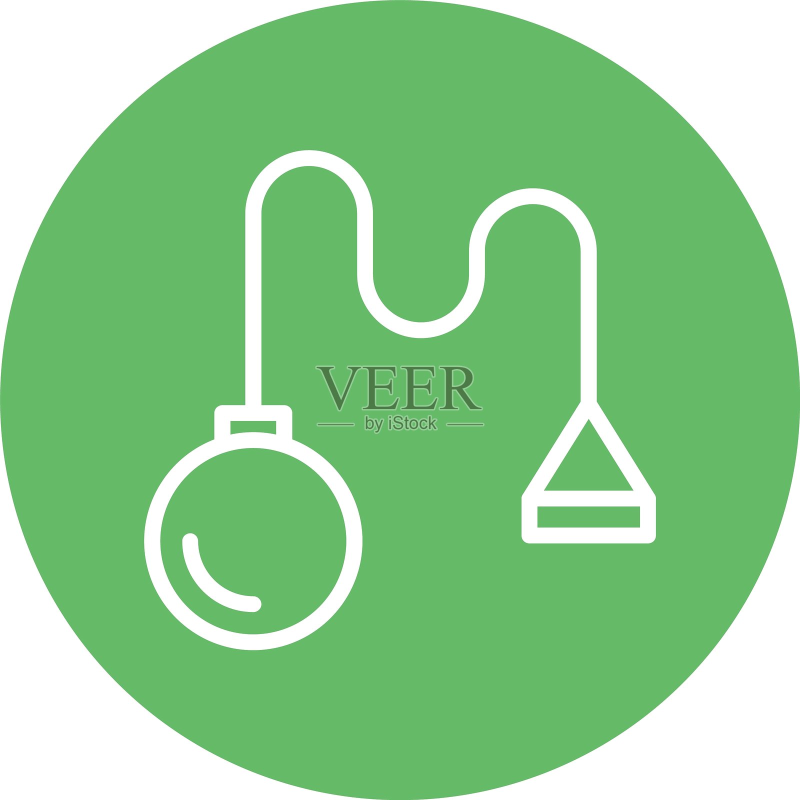 彩色锤子投掷线圈插画图片素材