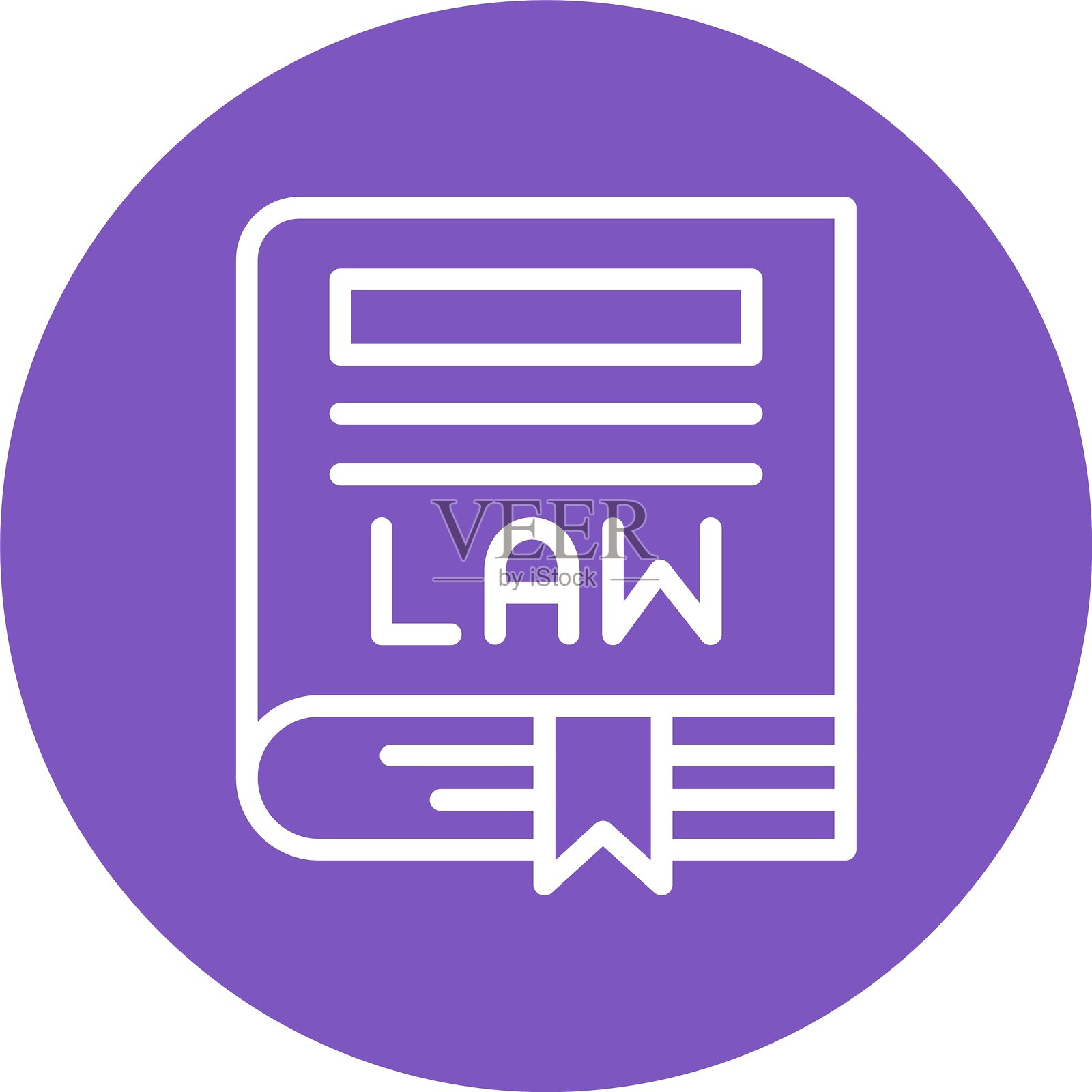 法律线条多色圆圈插画图片素材