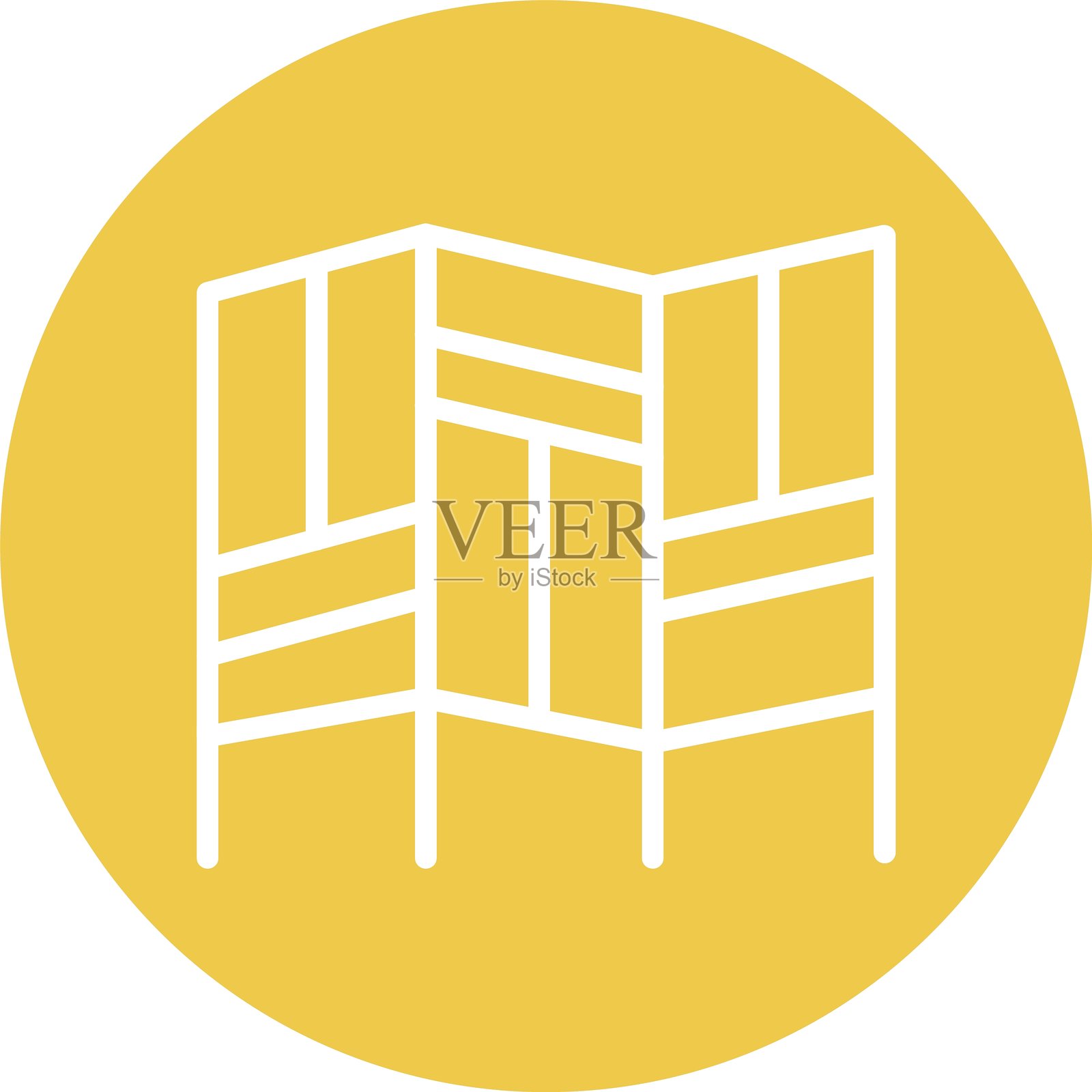 彩色圆圈分隔线插画图片素材