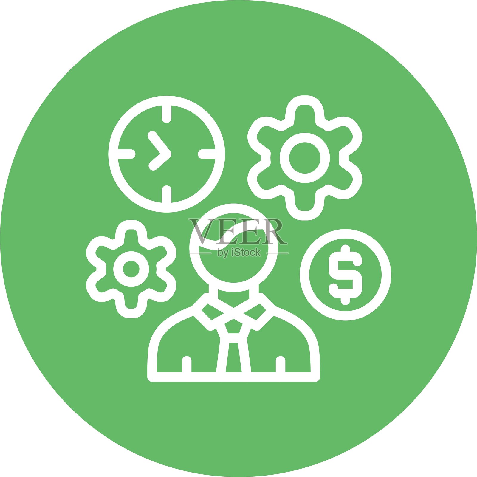 彩色圆圈资源线插画图片素材