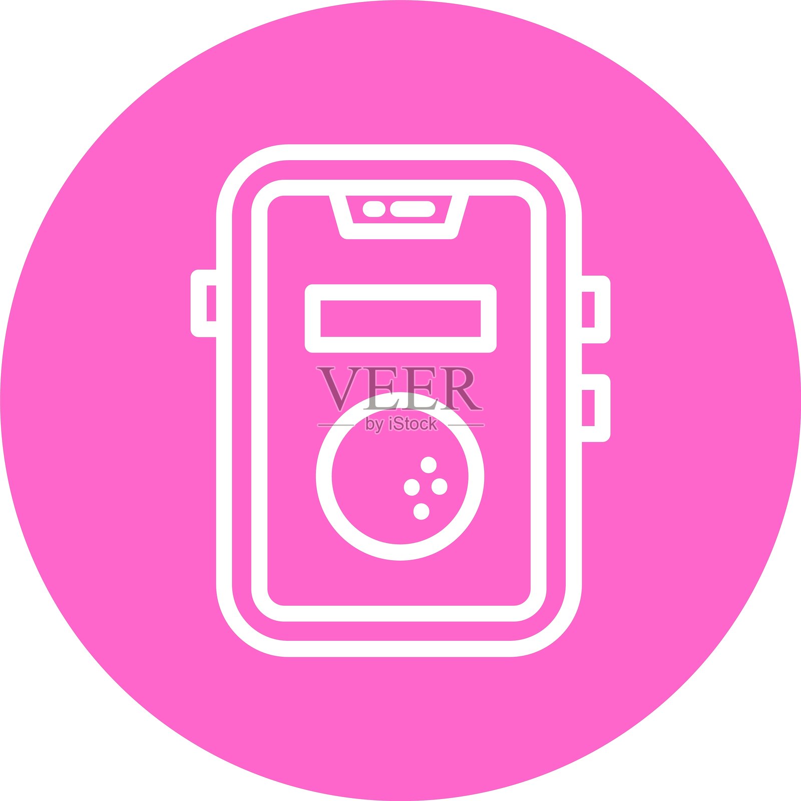 彩色圆形应用程序图标插画图片素材