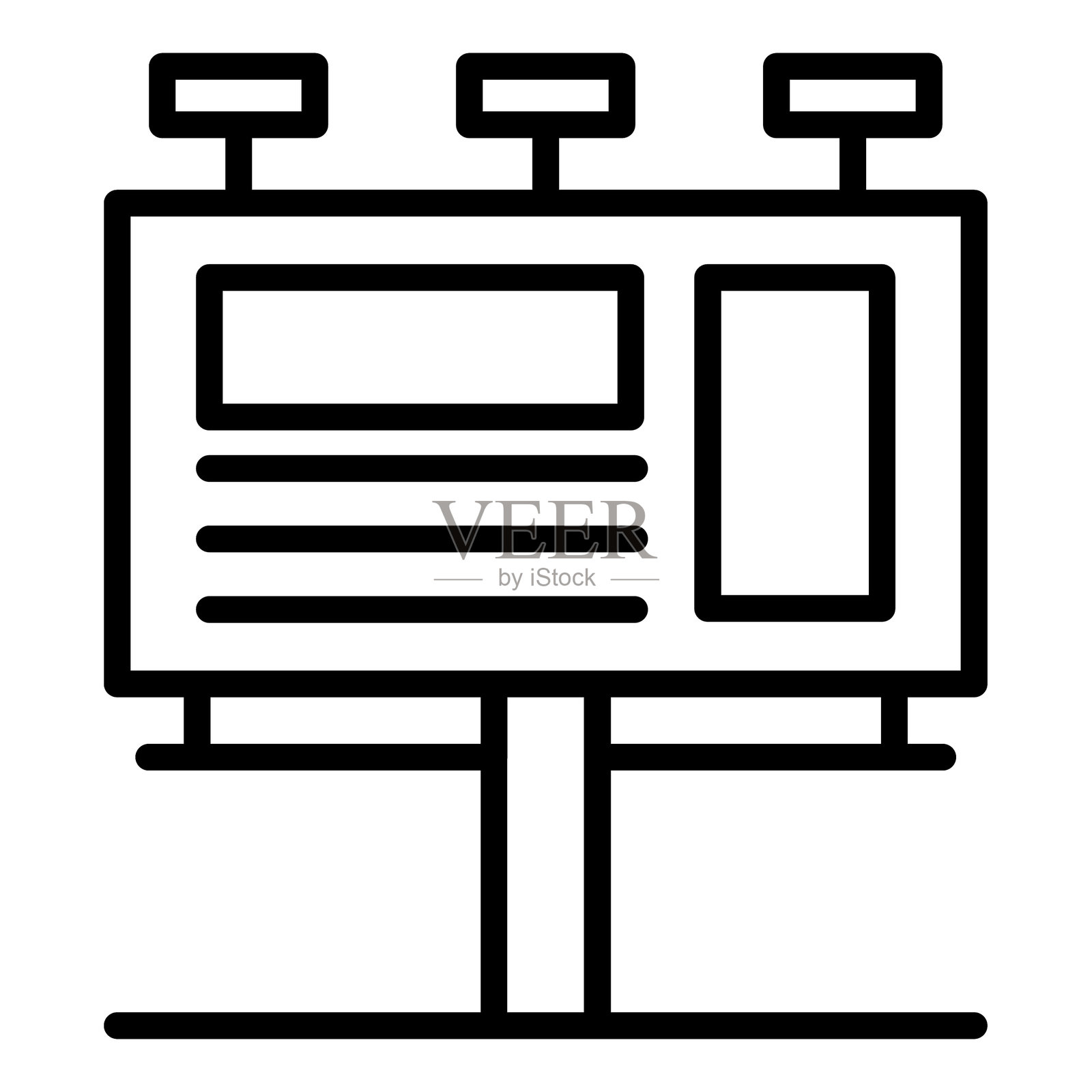 广告牌矢量图标插画图片素材