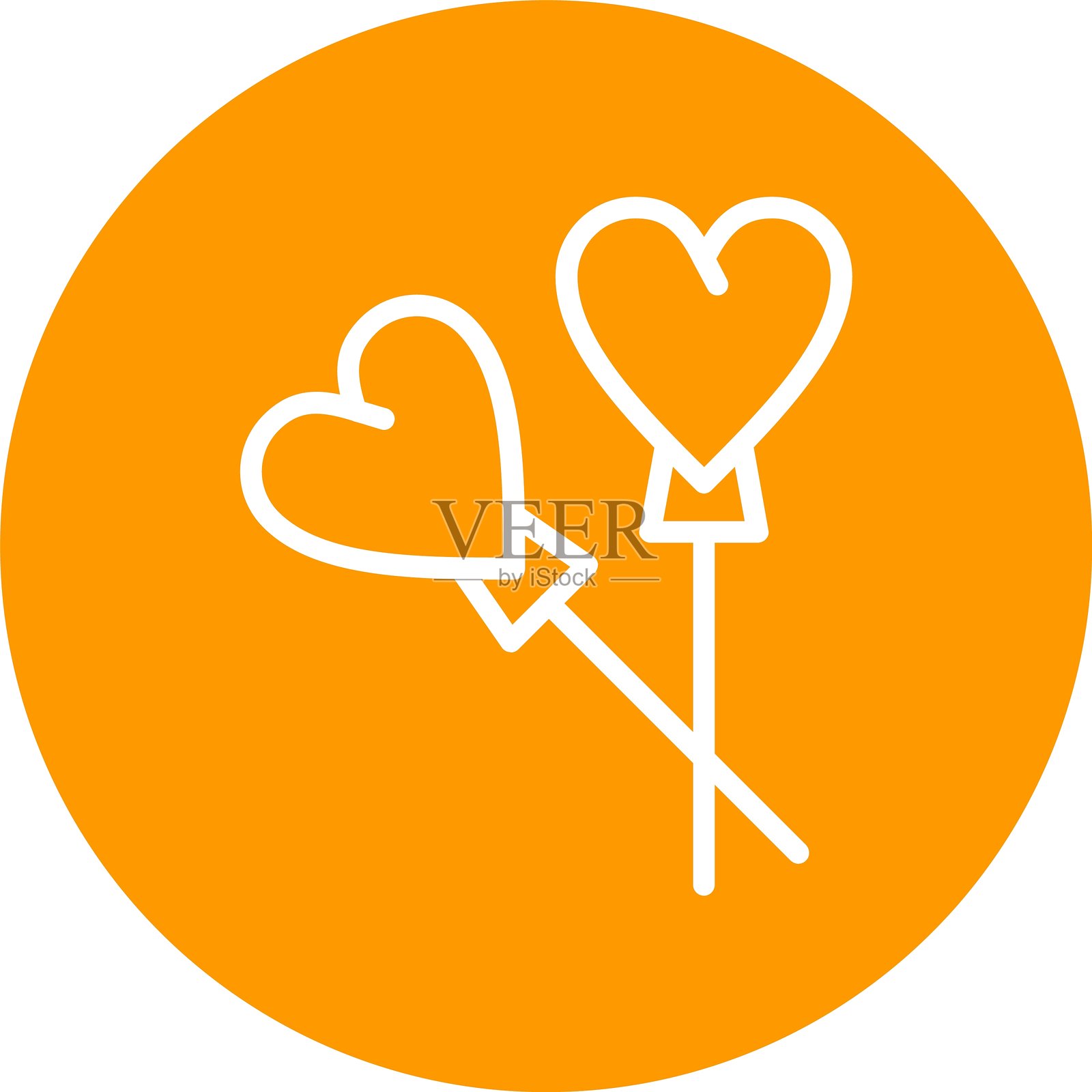 棒棒糖线条彩色圆圈插画图片素材