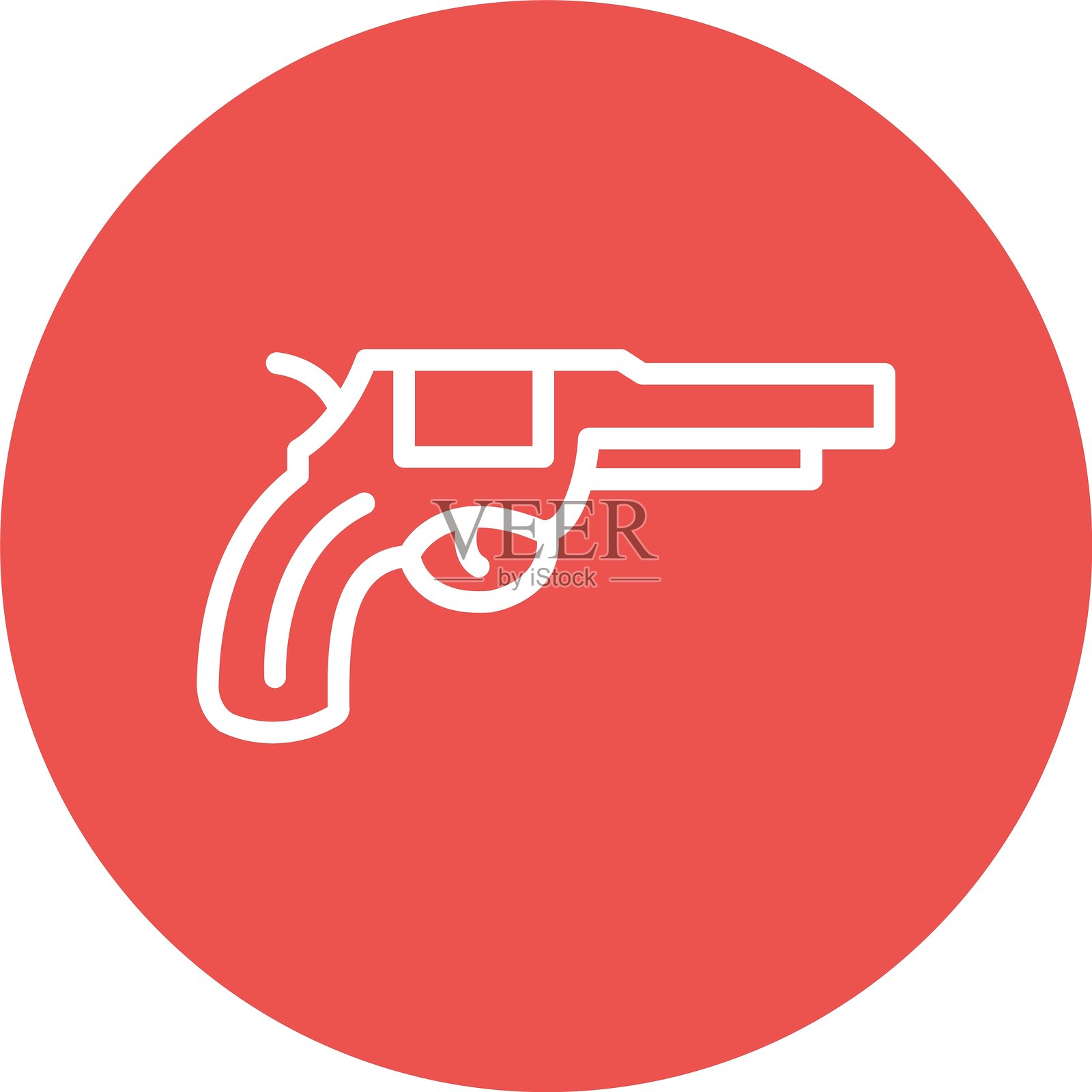 多色左轮手枪线圈插画图片素材