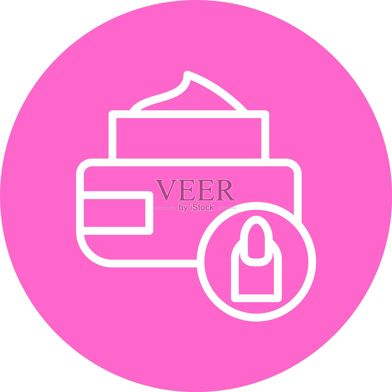 奶油线多色圆圈插画图片素材