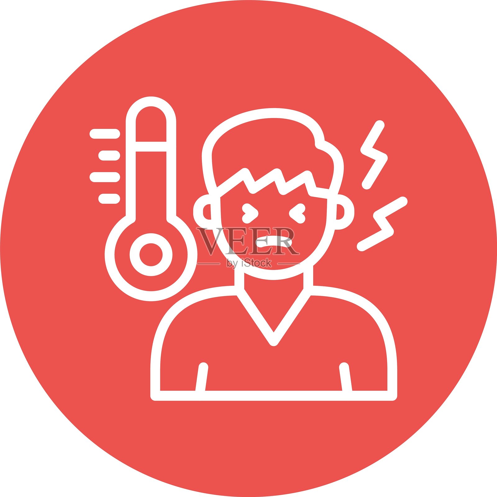 发烧线多彩圆圈插画图片素材