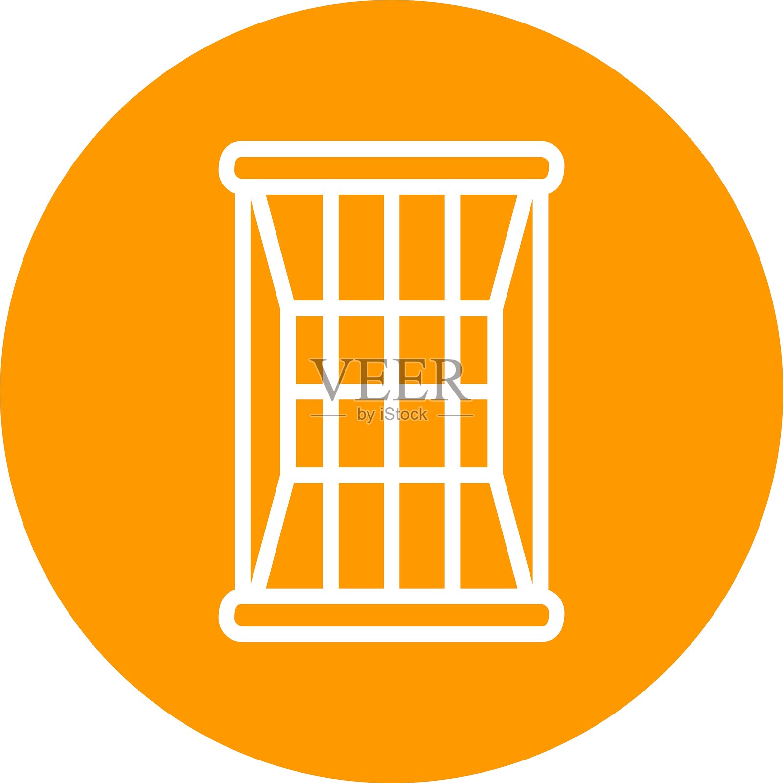 彩色圆鼓线插画图片素材