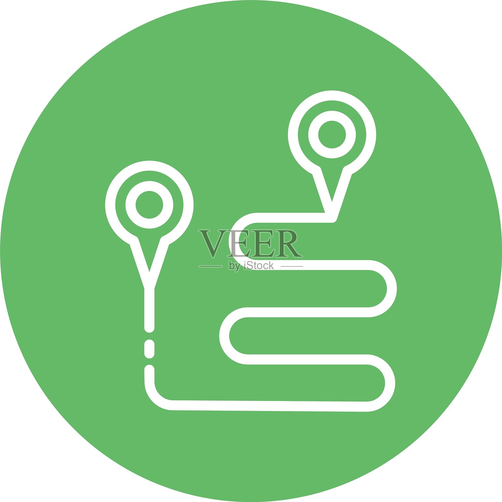 终点线彩色圆圈插画图片素材