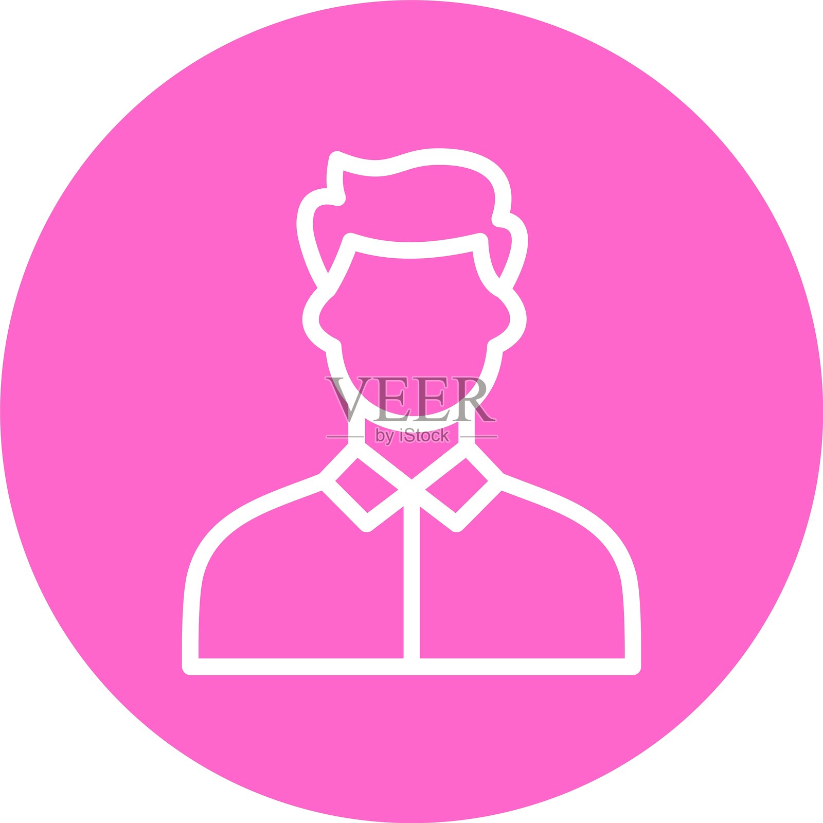 彩色线条构成的男子圆形图案插画图片素材