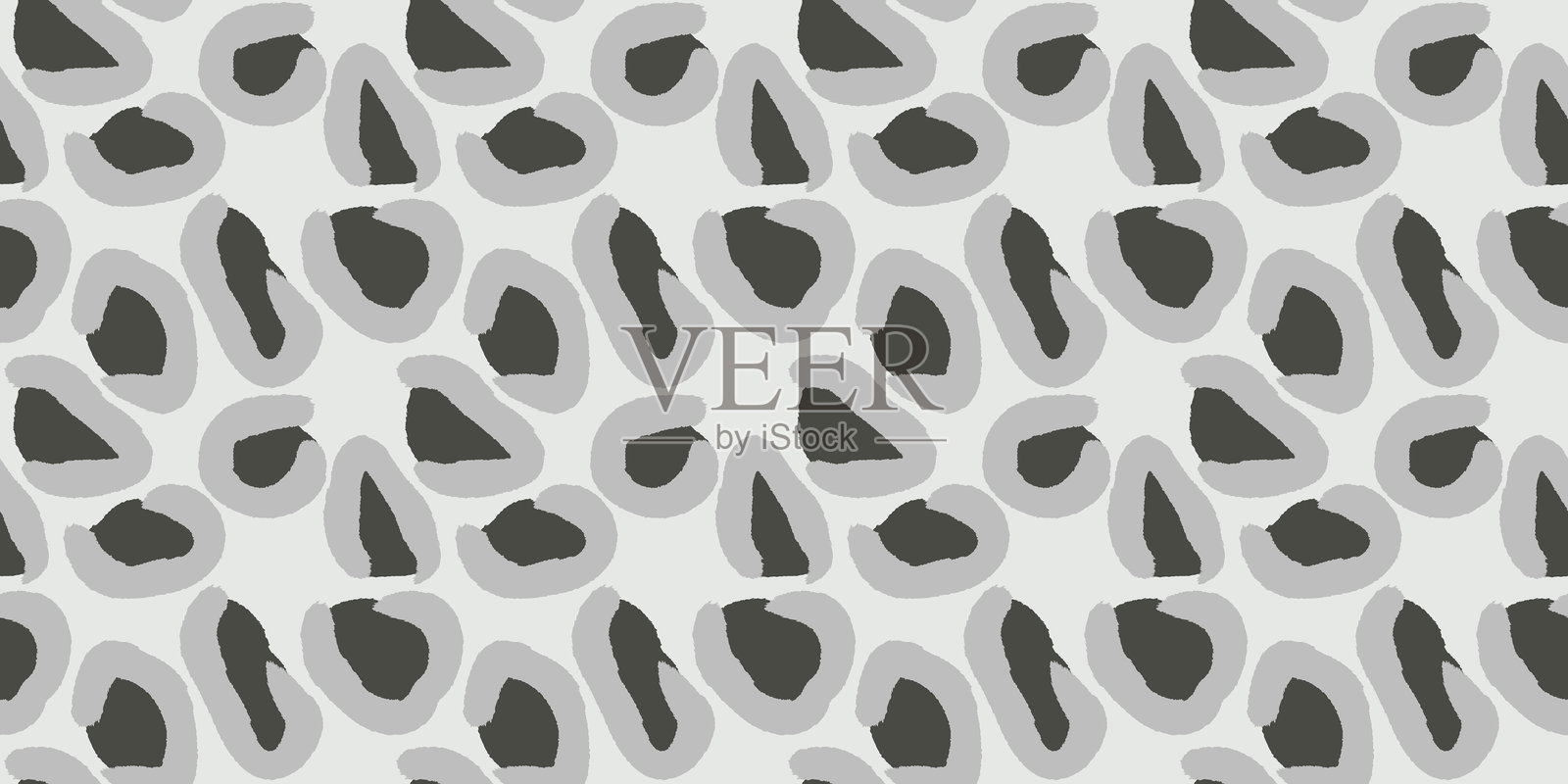 抽象现代豹纹无缝图案。动物时尚潮流背景。用于印刷、面料、纺织品的彩色装饰矢量图。风格化皮肤的现代装饰。插画图片素材