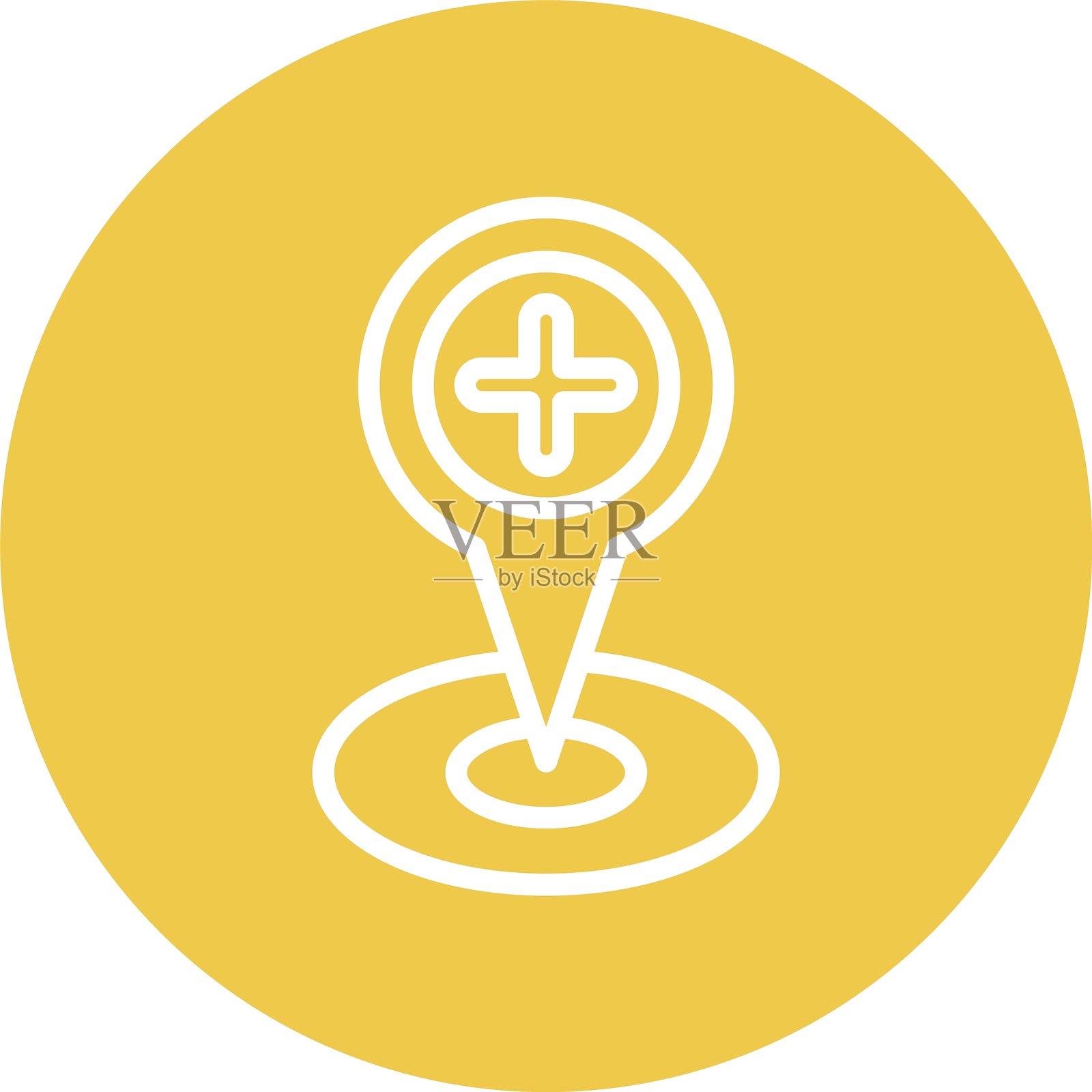 药店彩色圆圈线条插画图片素材