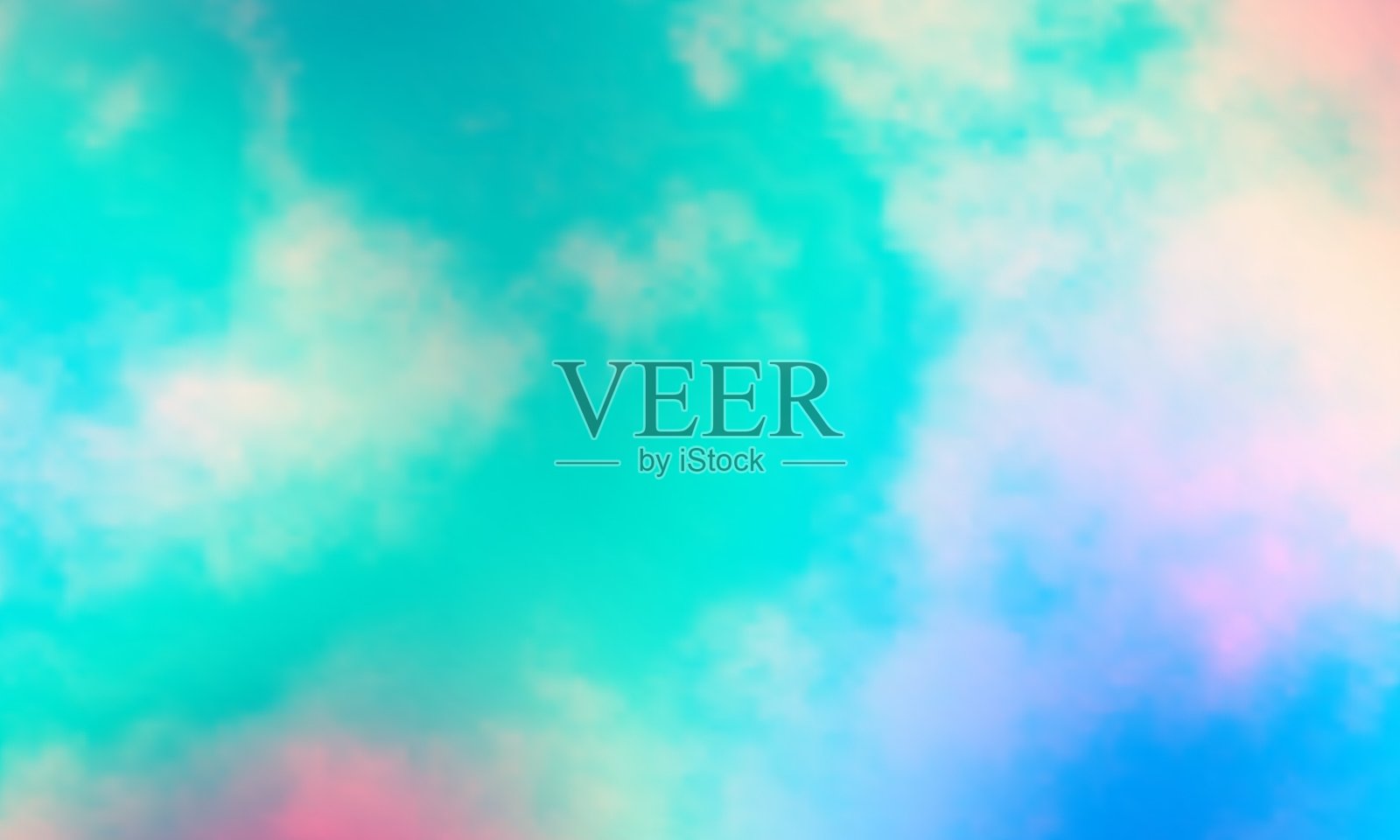 阳光明媚的蓝天白云，复古色调插画图片素材