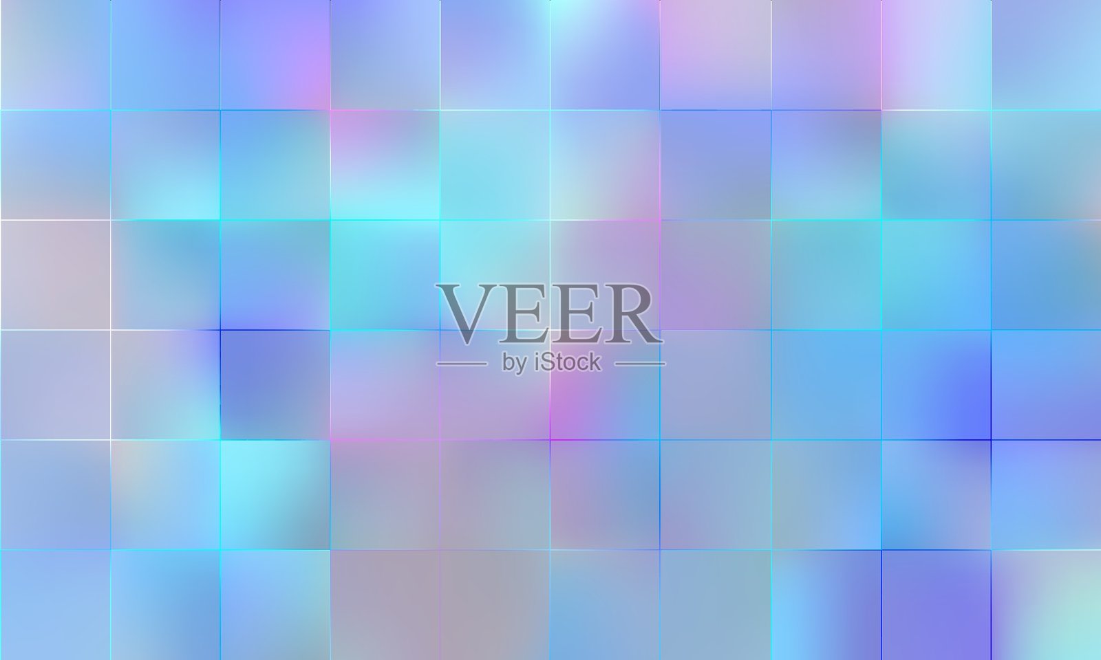 这款柔和的蓝色低多边形马赛克抽象背景，带有模糊的方块，非常适合创意设计，为任何项目带来宁静与灵感插画图片素材