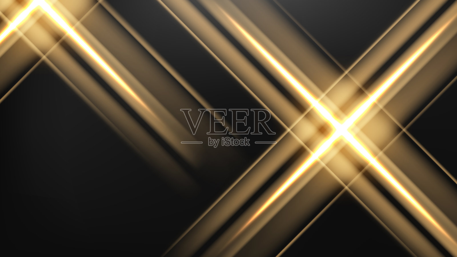 抽象奢华金色闪光效果，在深色背景上发光，矢量图插画图片素材