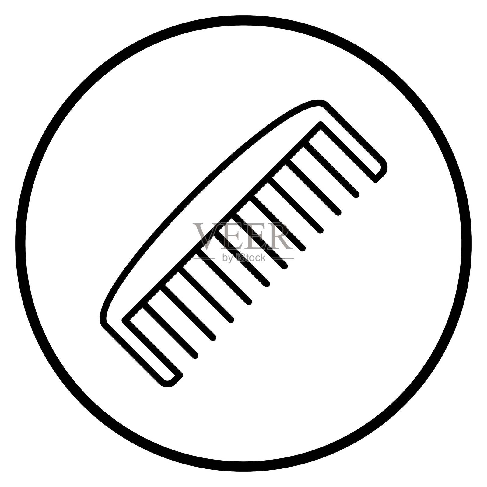矢量梳子图标风格插画图片素材