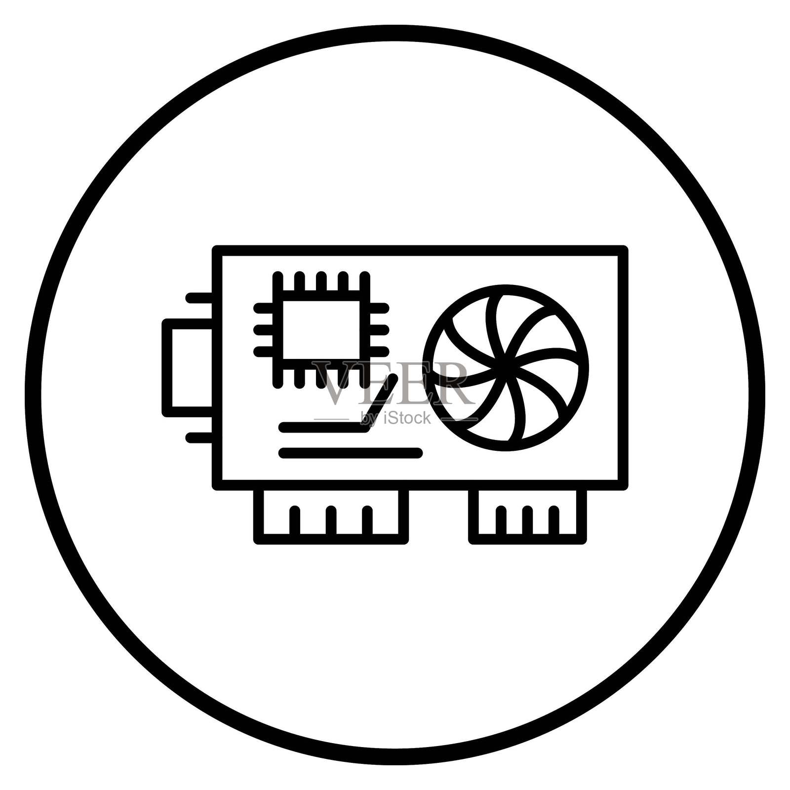 矢量显卡图标风格插画图片素材