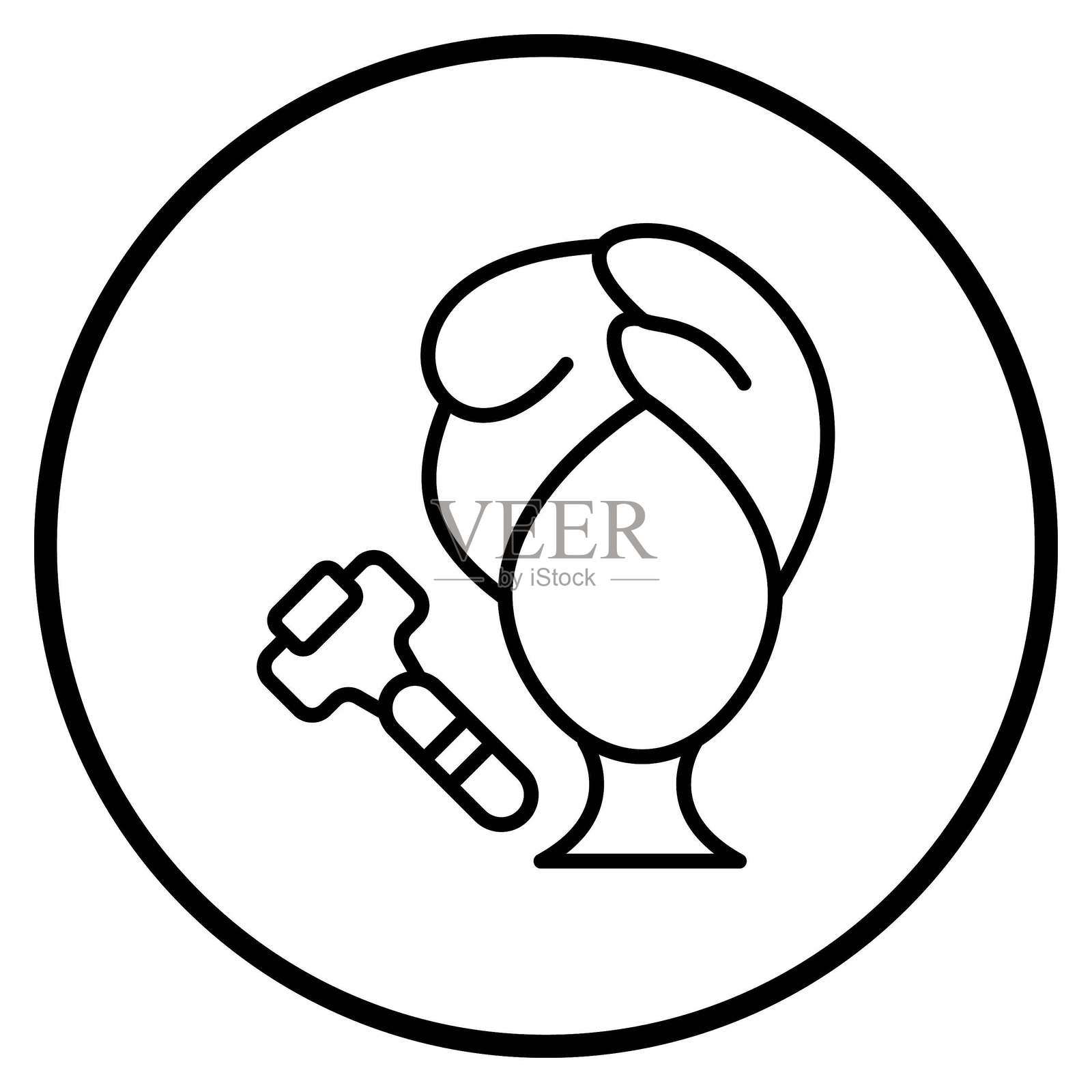 矢量设计面部滚轮图标风格插画图片素材