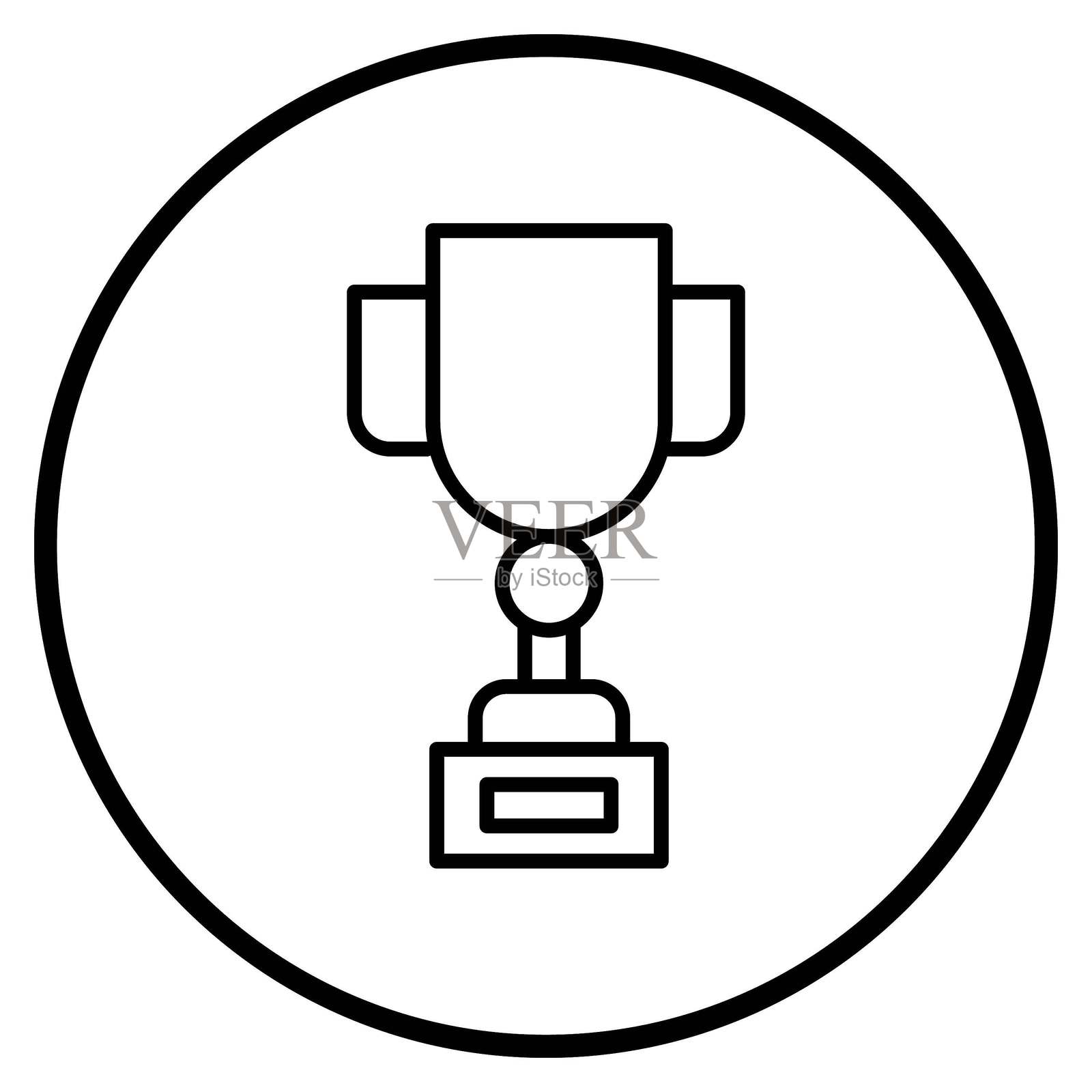 矢量奖杯图标设计风格插画图片素材