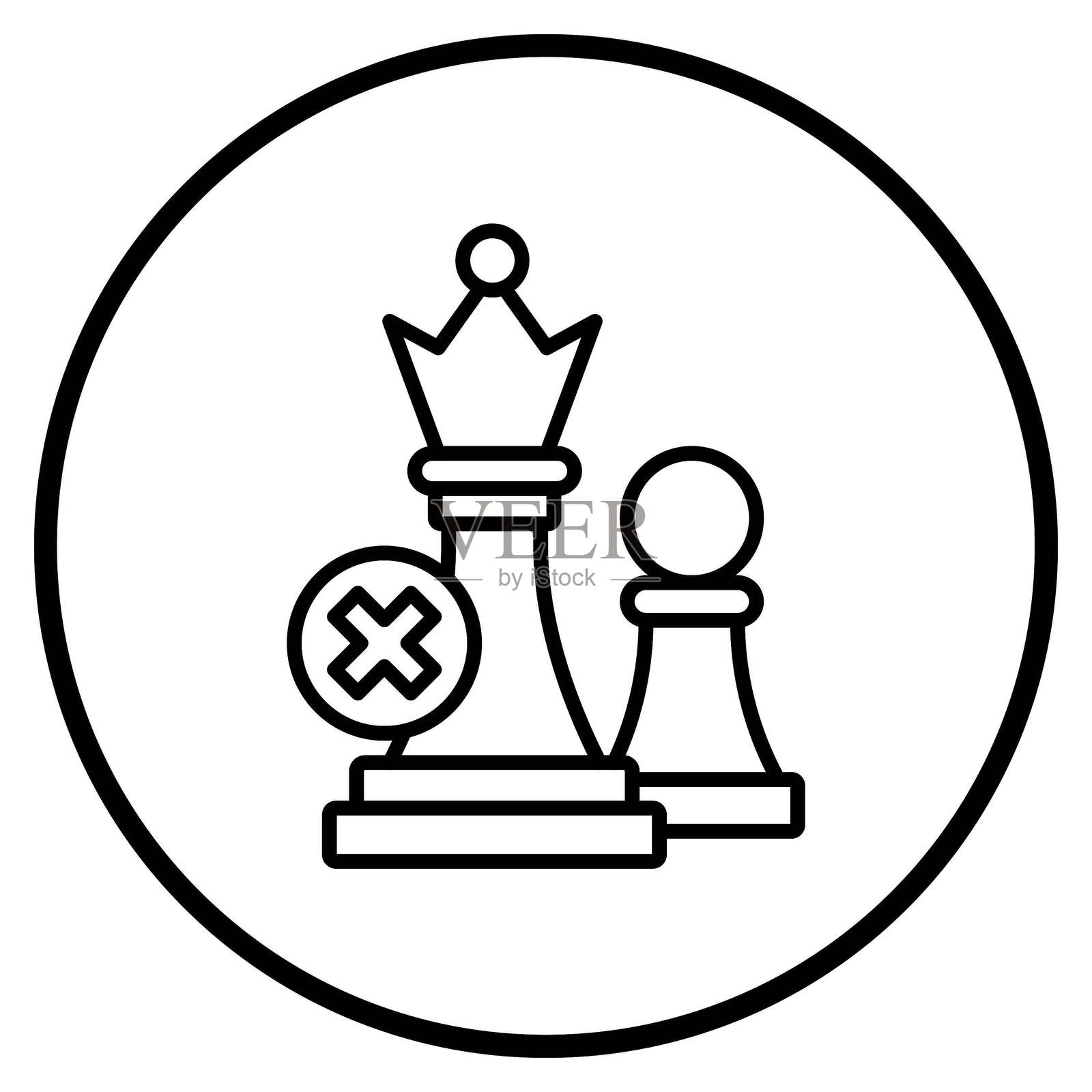 矢量设计对抗策略图标风格插画图片素材