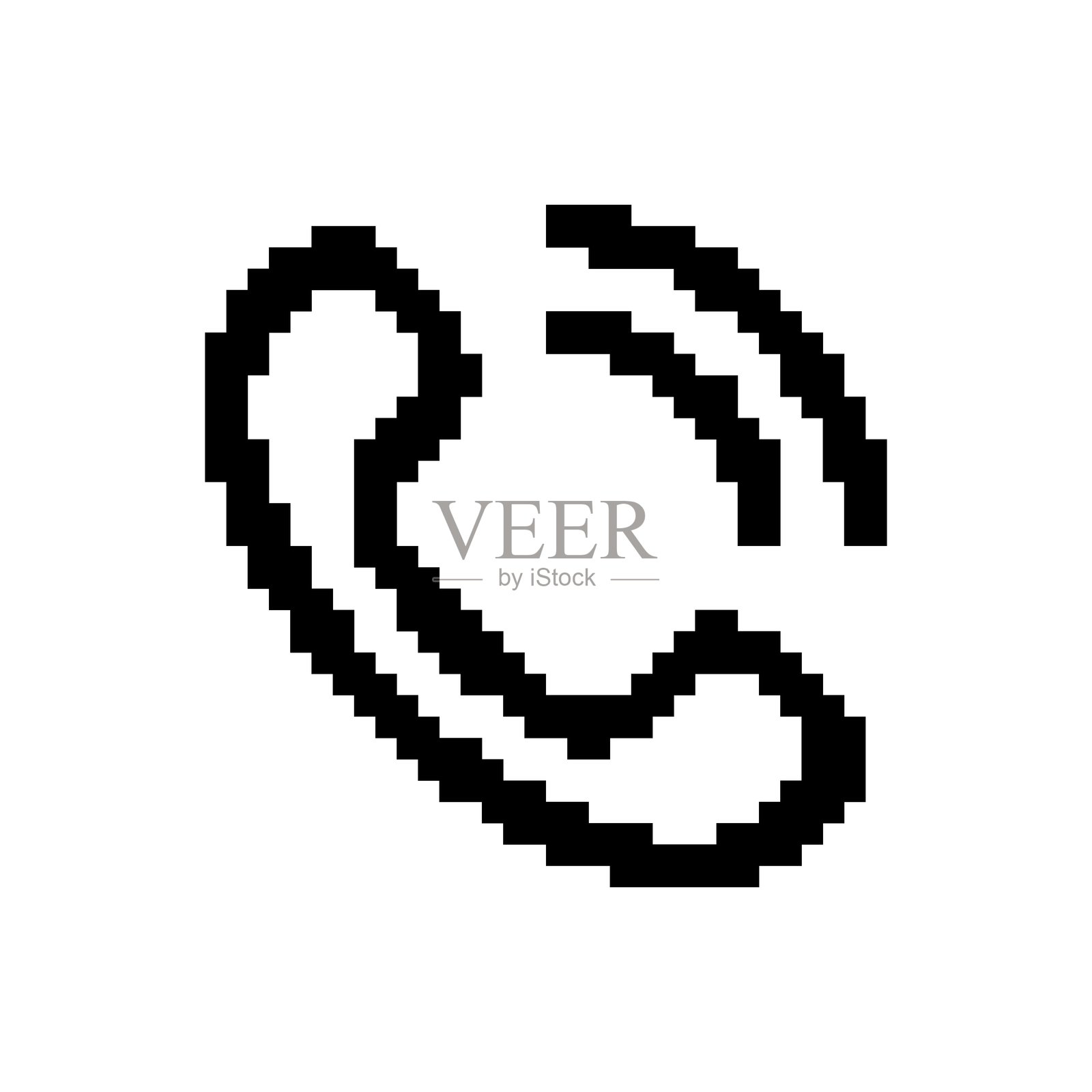 手机像素图标。电话呼叫，联系我们符号。像素艺术。插画图片素材