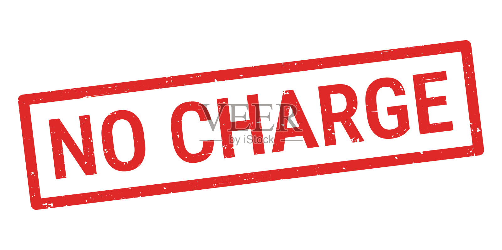 白色背景上的红色橡皮图章，标有“免费”字样插画图片素材