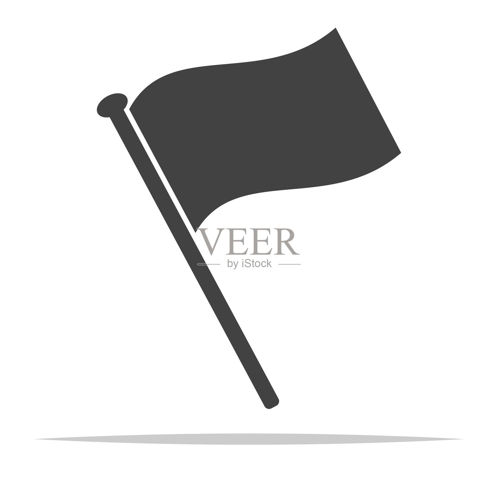 旗帜图标符号透明矢量图，孤立插画图片素材