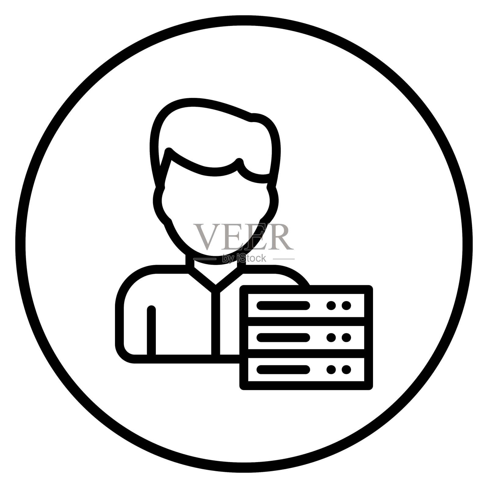 矢量数据控制器图标样式插画图片素材