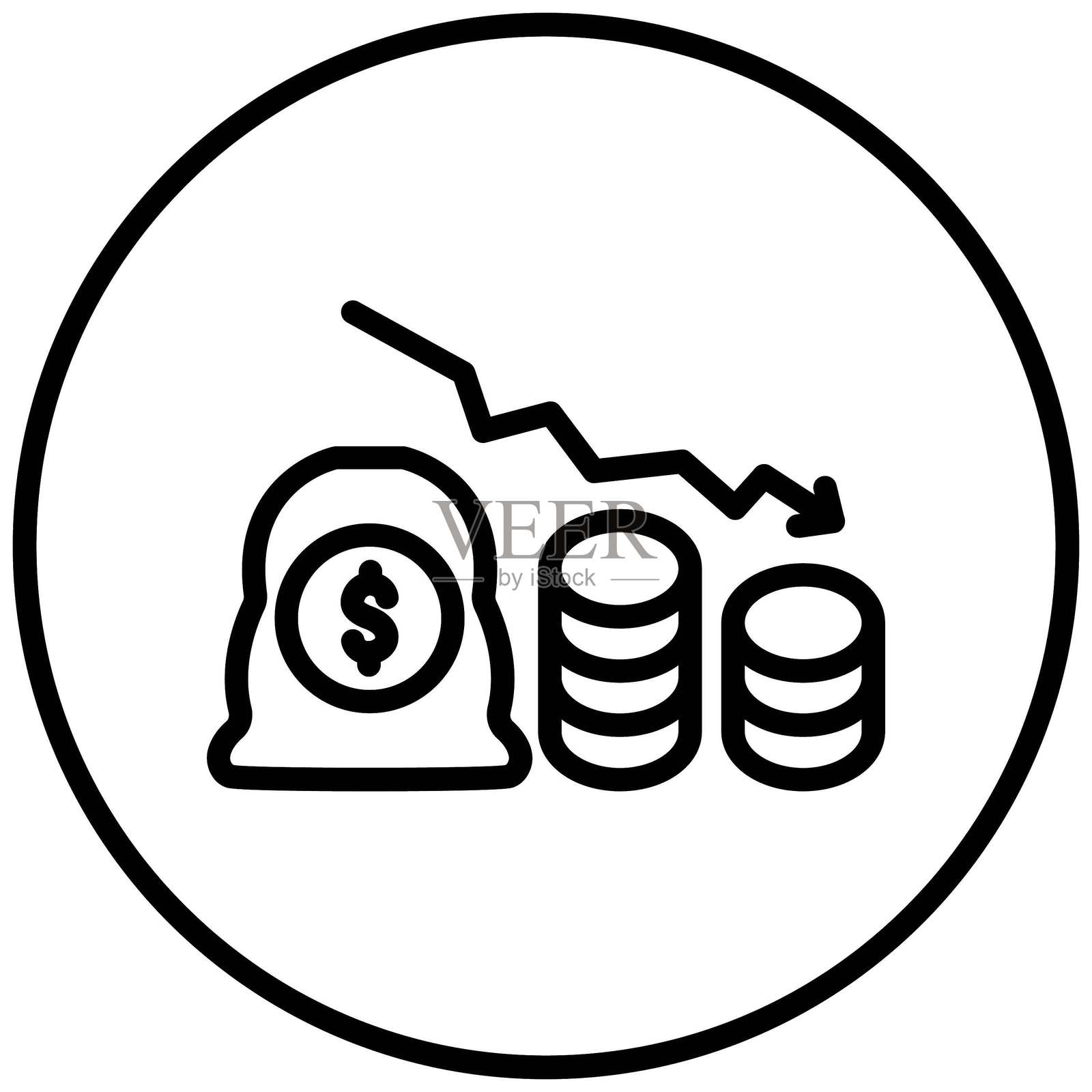 破产矢量设计图标风格插画图片素材