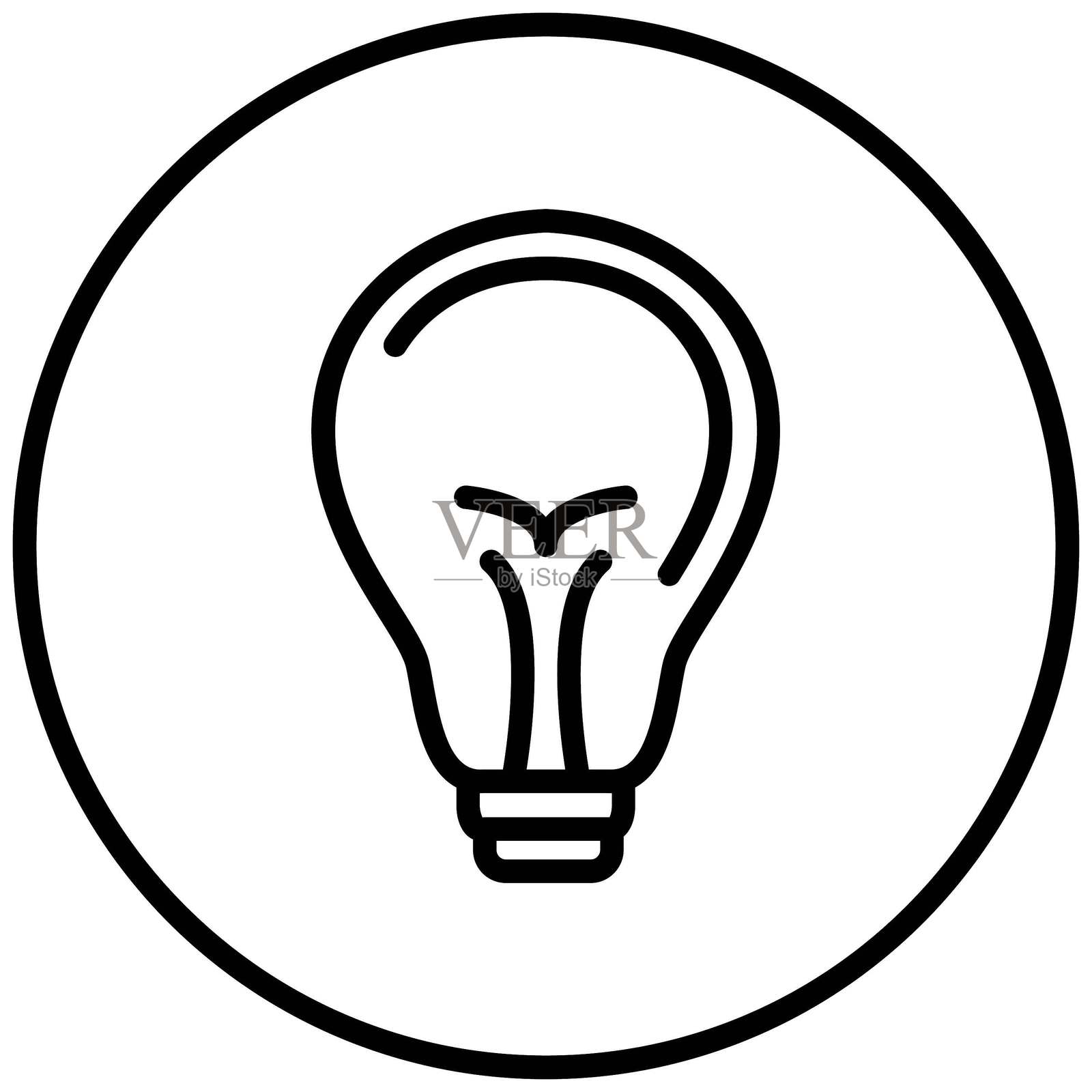 灯泡矢量设计图标风格插画图片素材