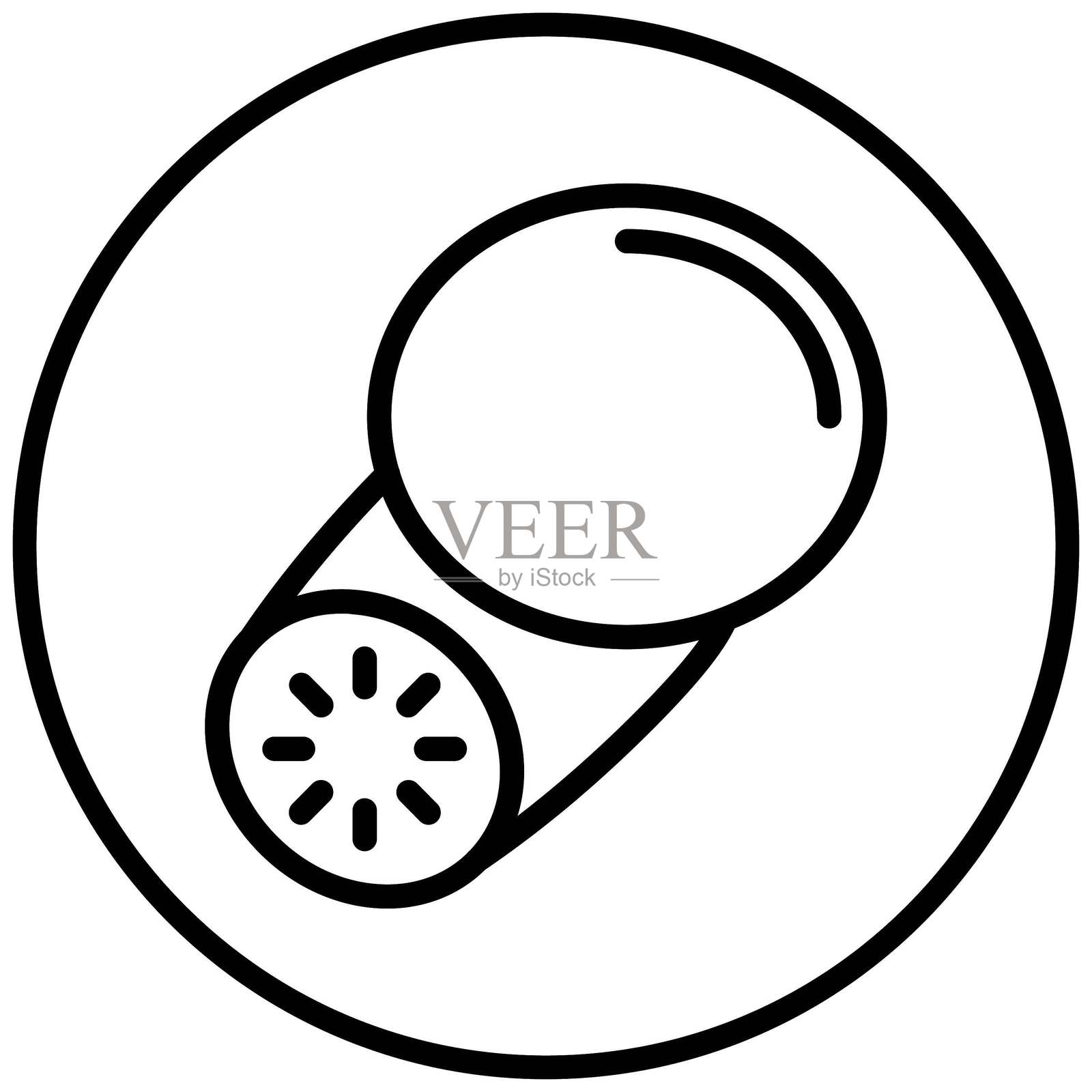 猕猴桃矢量设计图标风格插画图片素材