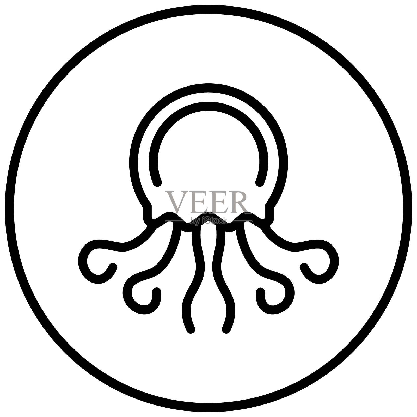 水母矢量设计图标风格插画图片素材