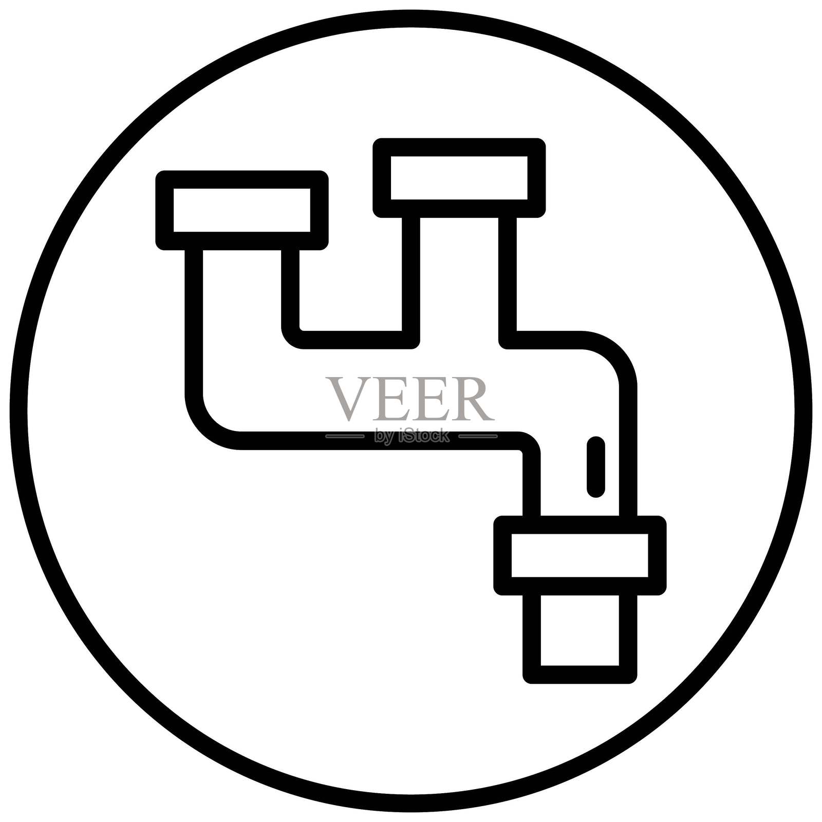 管道矢量设计图标风格插画图片素材