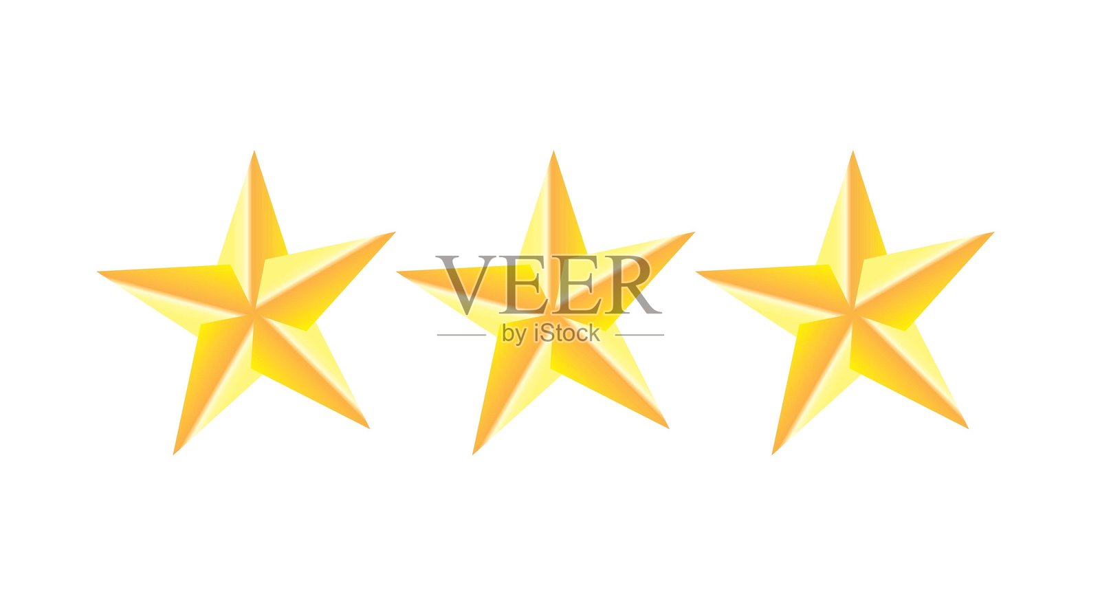 三颗星图标，矢量最佳扁平化图标插画图片素材