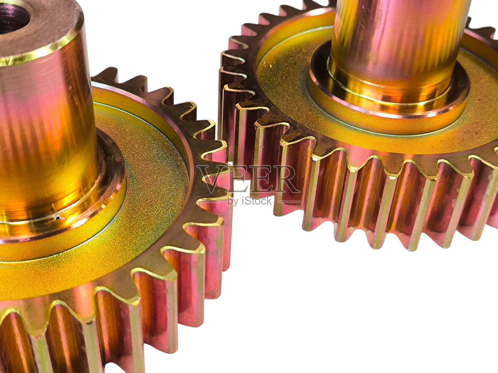 双齿轮彩虹锌电镀照片摄影图片