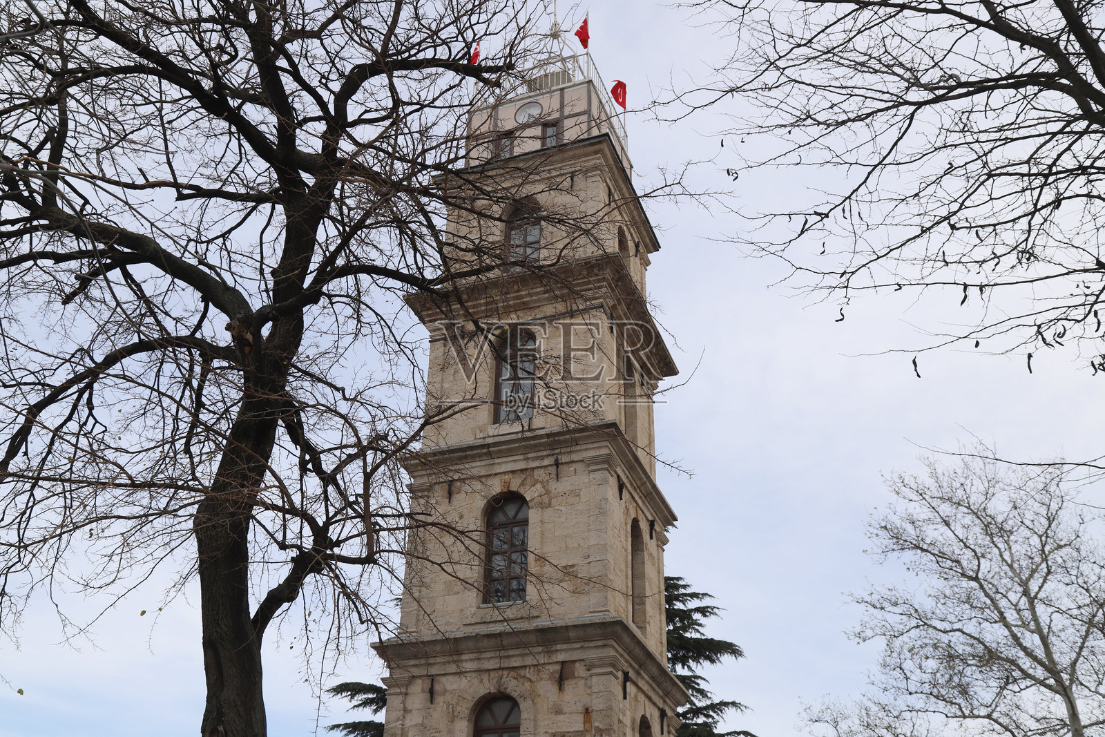 土耳其布尔萨历史钟楼照片摄影图片