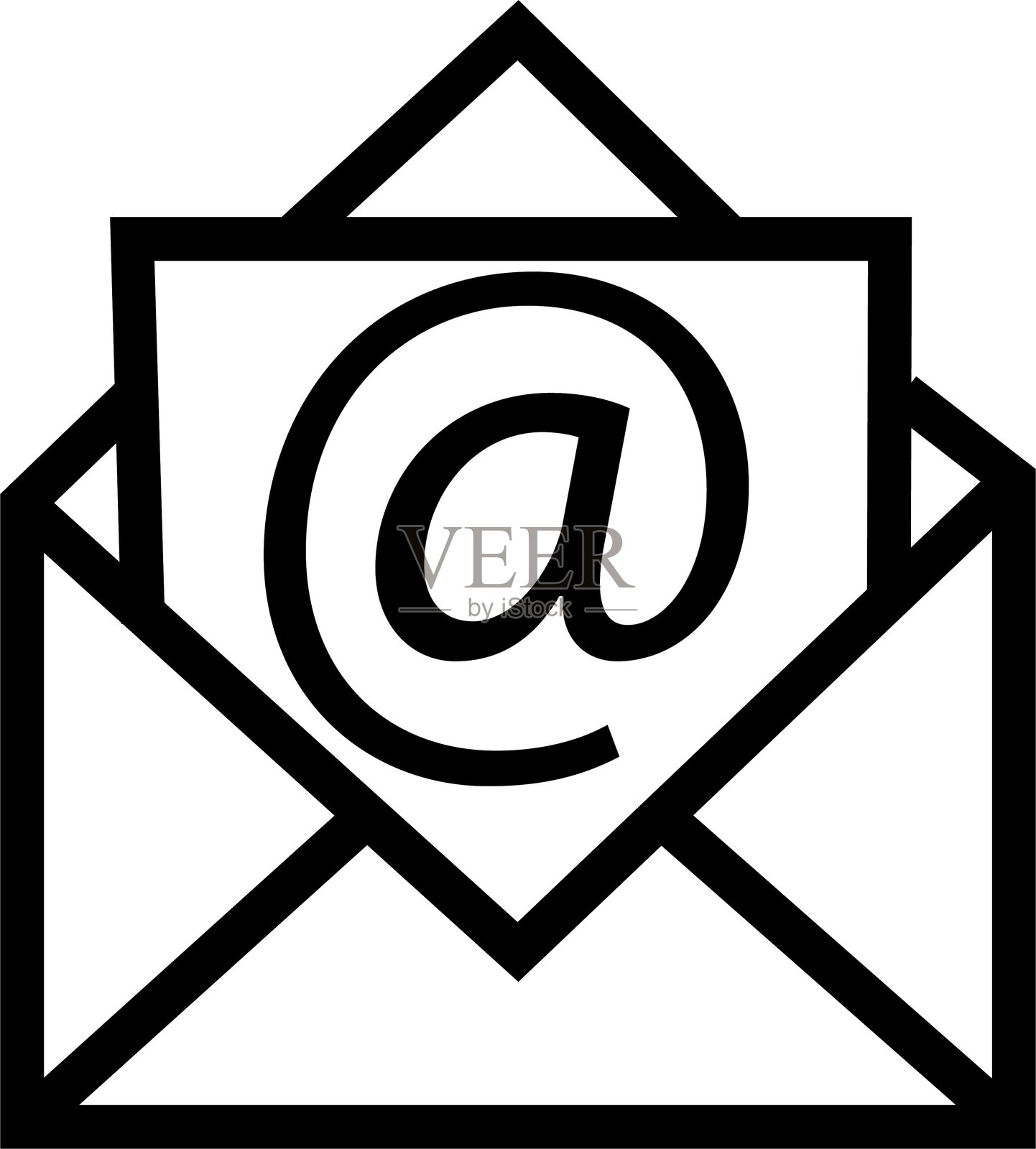 邮件图标，电子邮件，邮政，信件，信封，新闻通讯，新消息通知，孤立在透明背景上。线条轮廓细薄扁平设计，适用于网站、手机应用、UI的电子邮件图标。插画图片素材