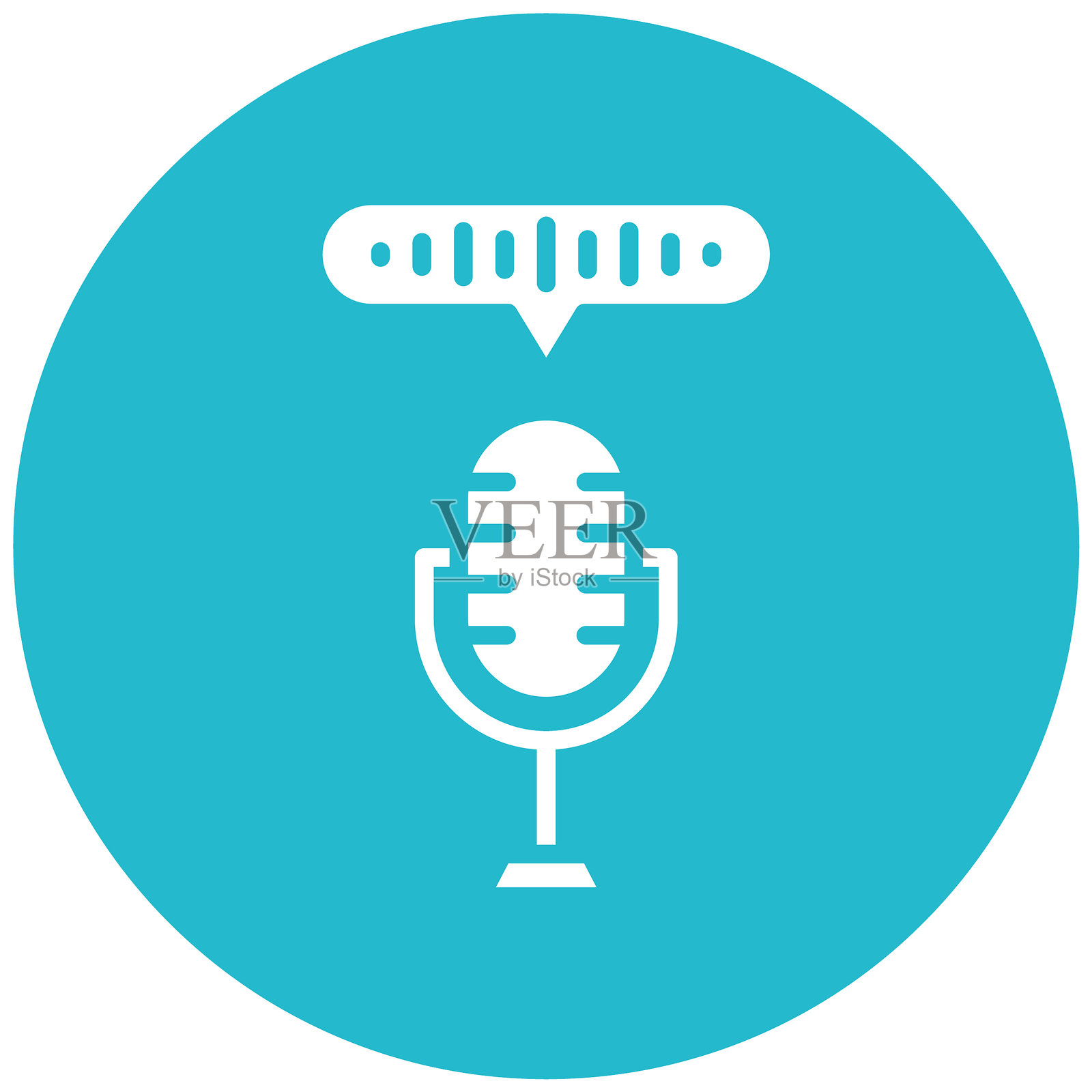 语音界面矢量图标插画图片素材
