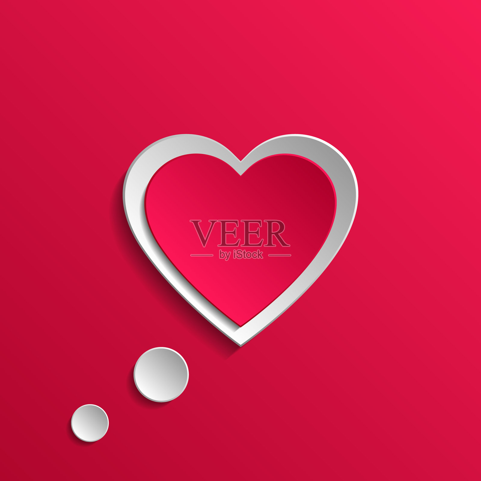 纸张剪出的心形插画图片素材