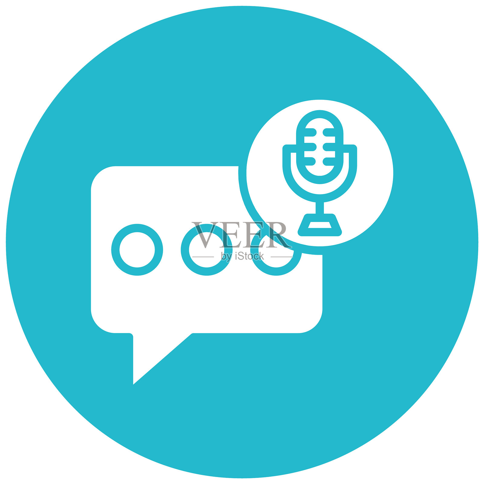 语音聊天矢量图标插画图片素材