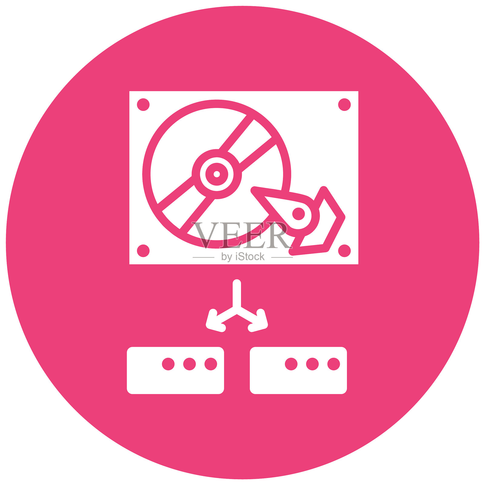 磁盘分区矢量图标插画图片素材