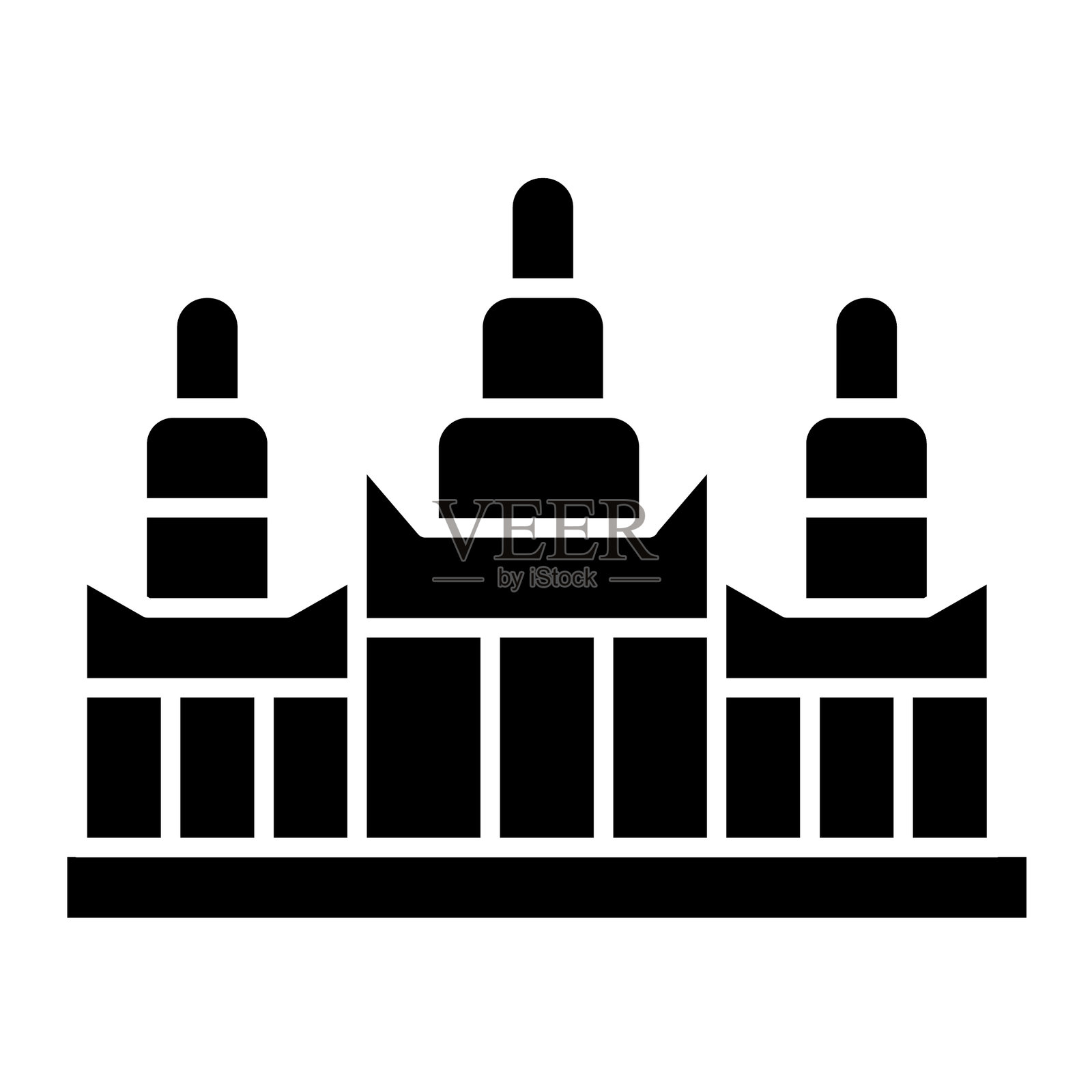 吴哥窟矢量图标插画图片素材