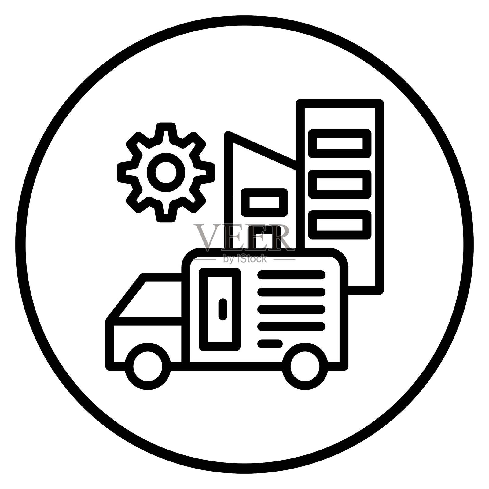 矢量供应链管理图标风格插画图片素材