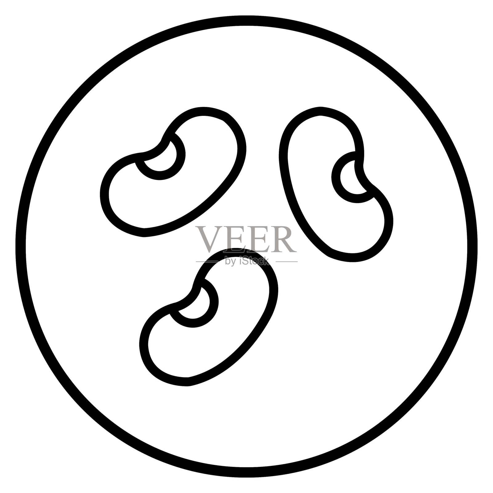 矢量豆子图标设计插画图片素材