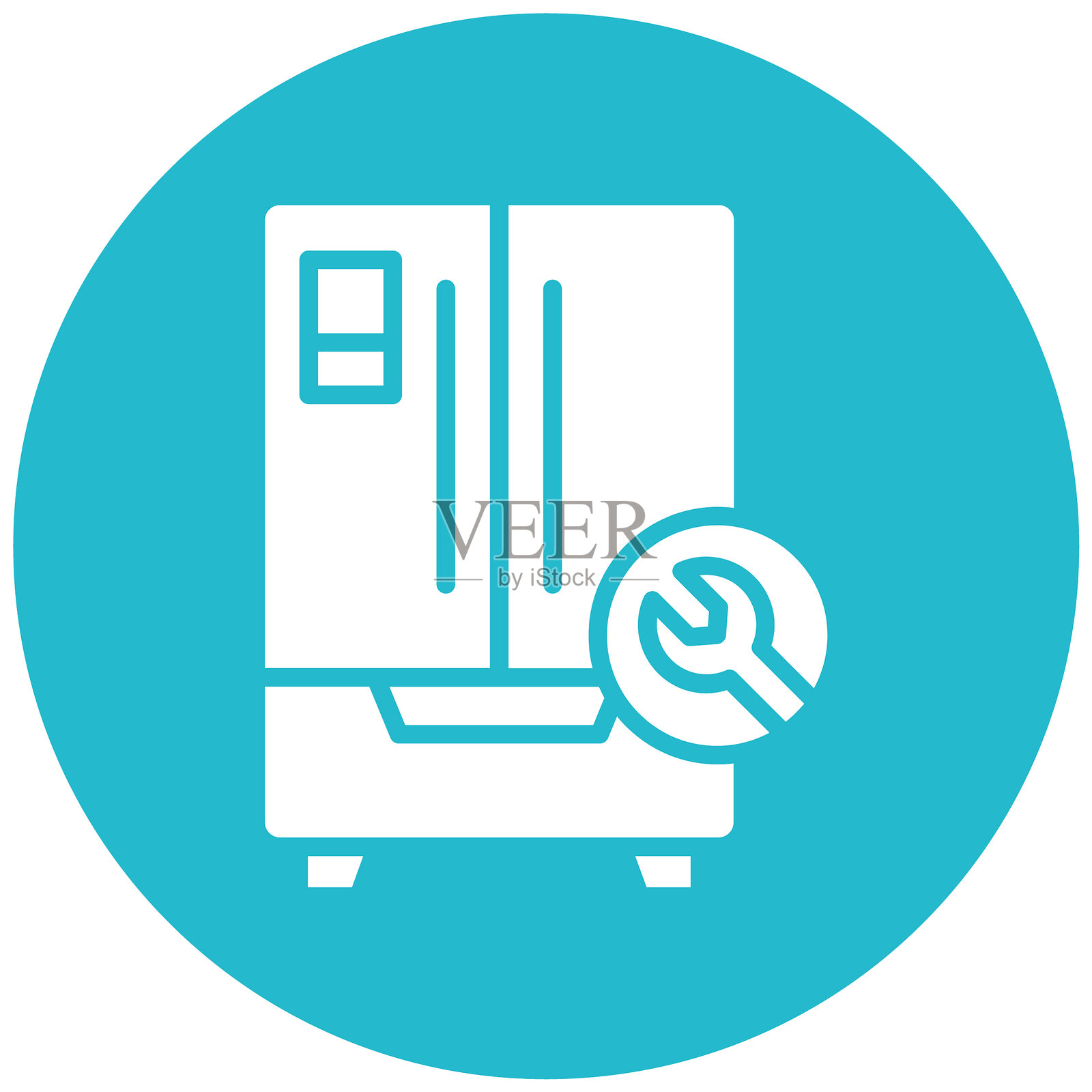 冰箱维修矢量图标插画图片素材