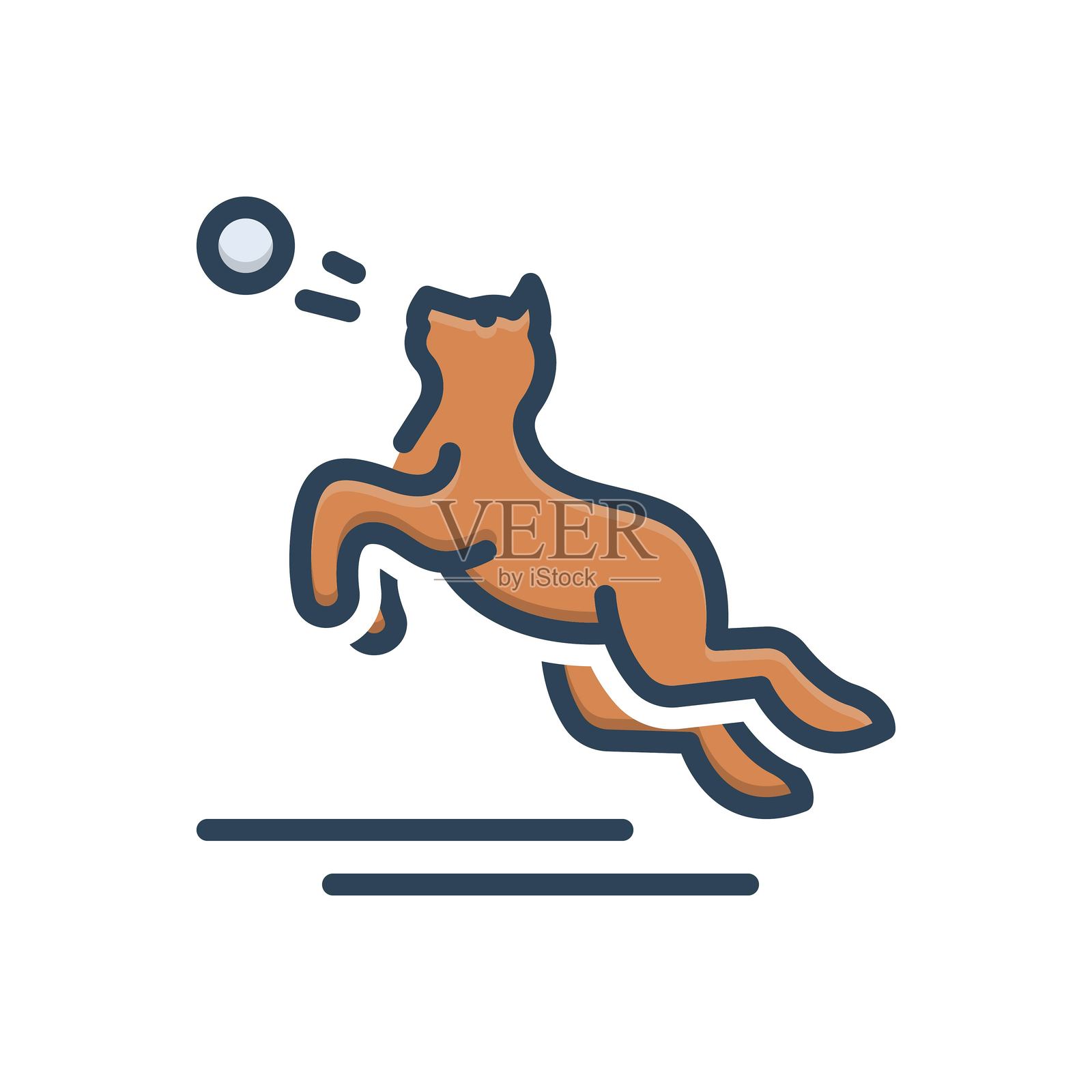 和狗狗玩耍插画图片素材